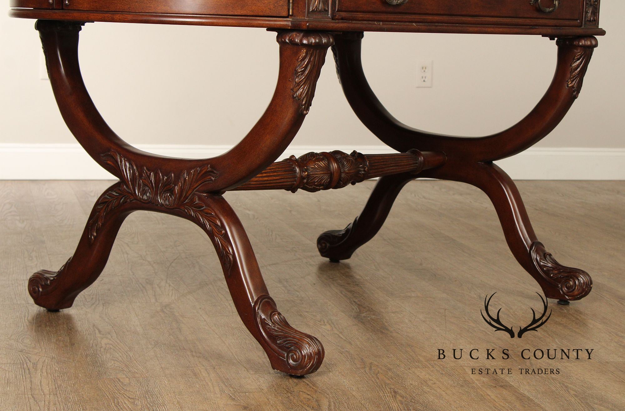 English Regency Style Inlaid Mahogany Writing Desk