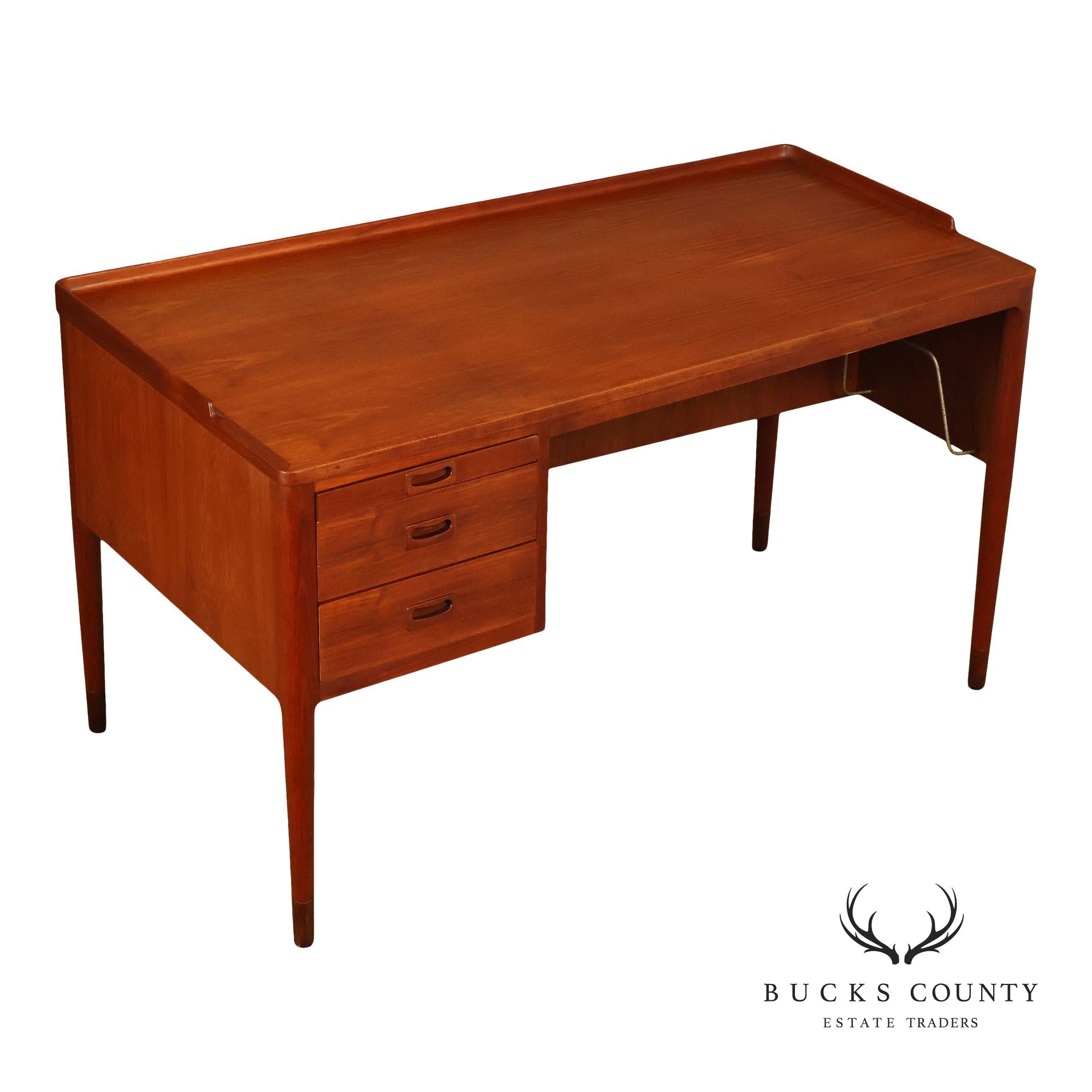 Danish Modern Teak Executive Writing Desk