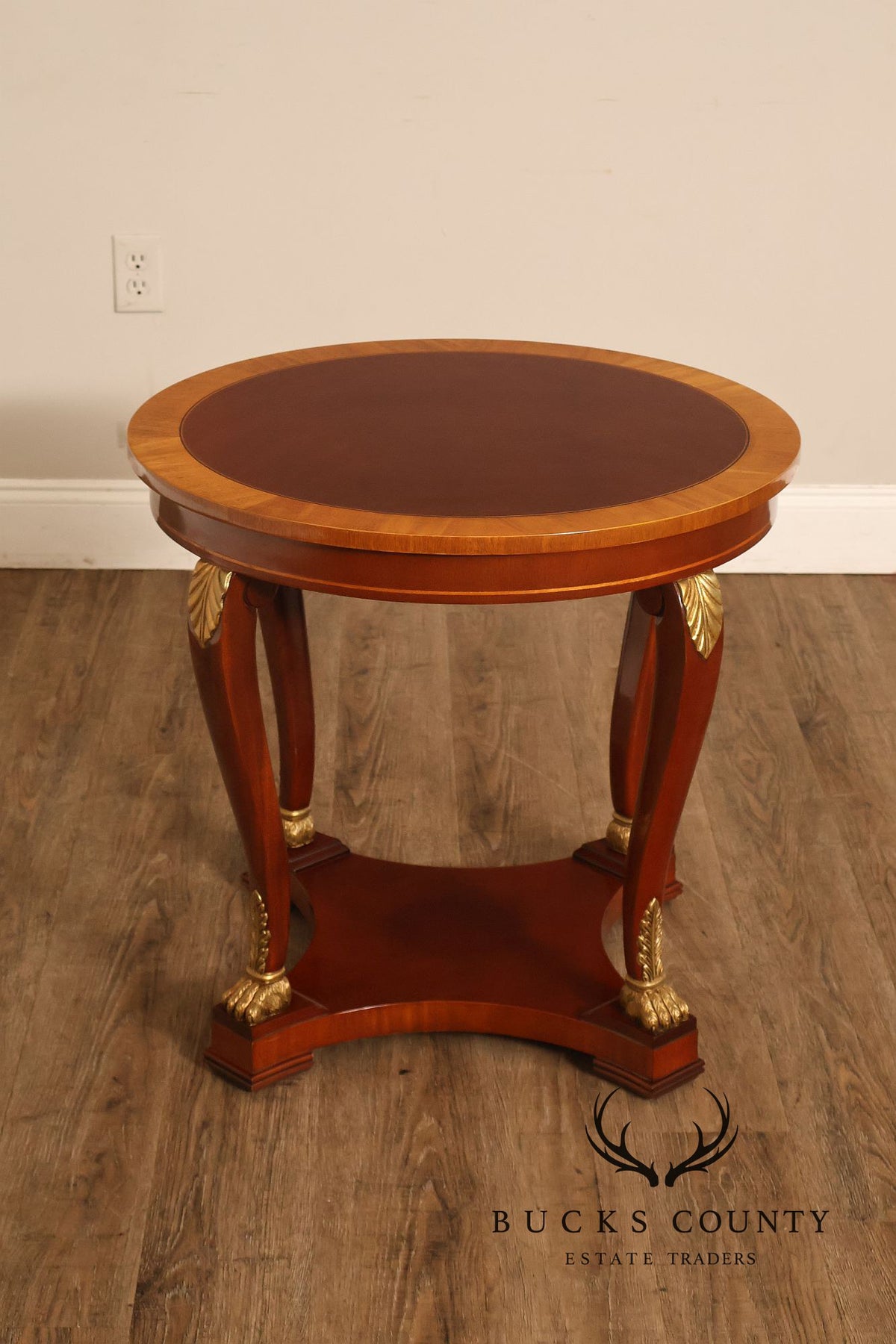 Kindel Empire Style Round Mahogany Occasional Table