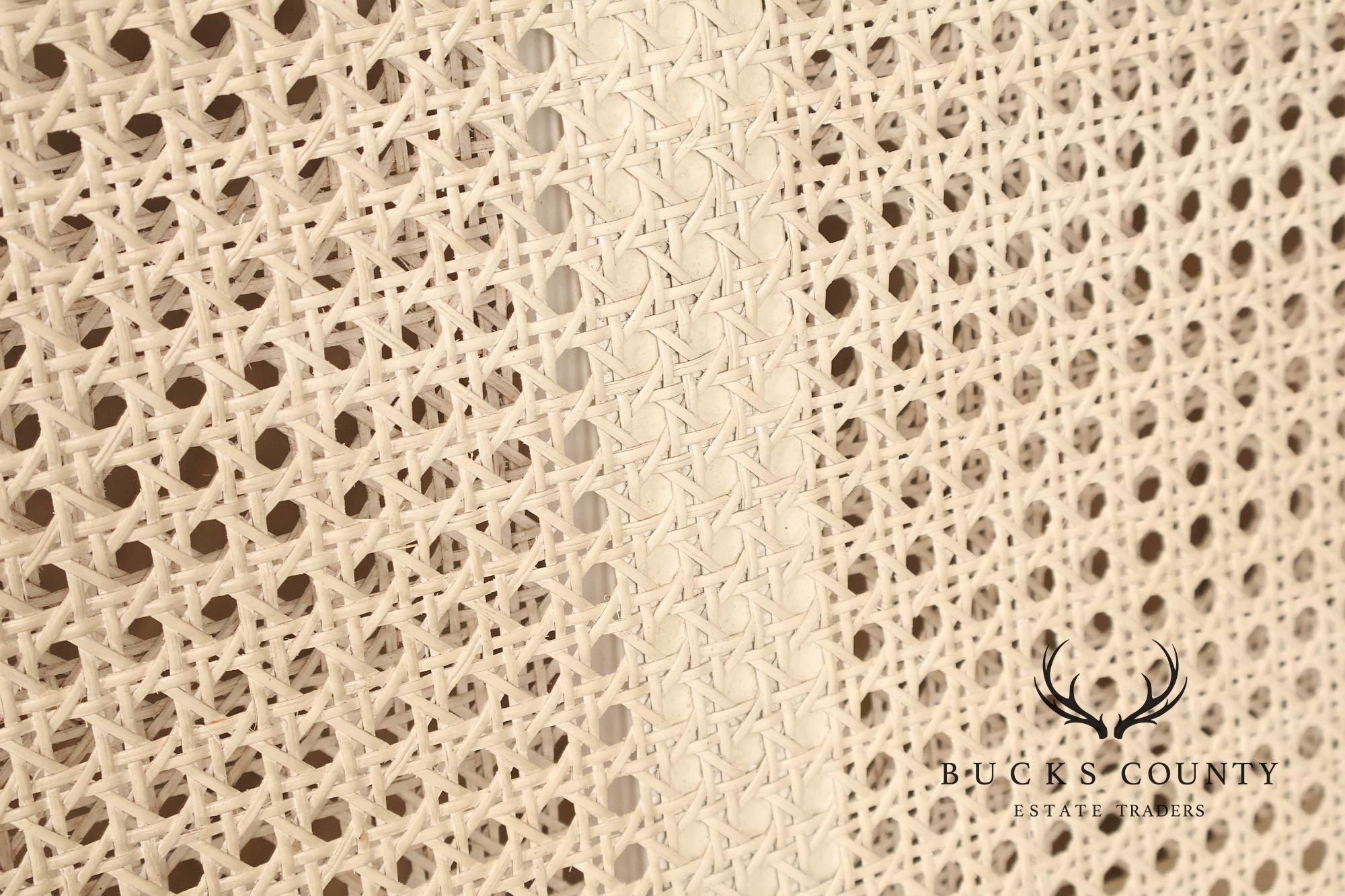 Alden Parkes Country French Louis XVI Style Caned Back Painted Settee