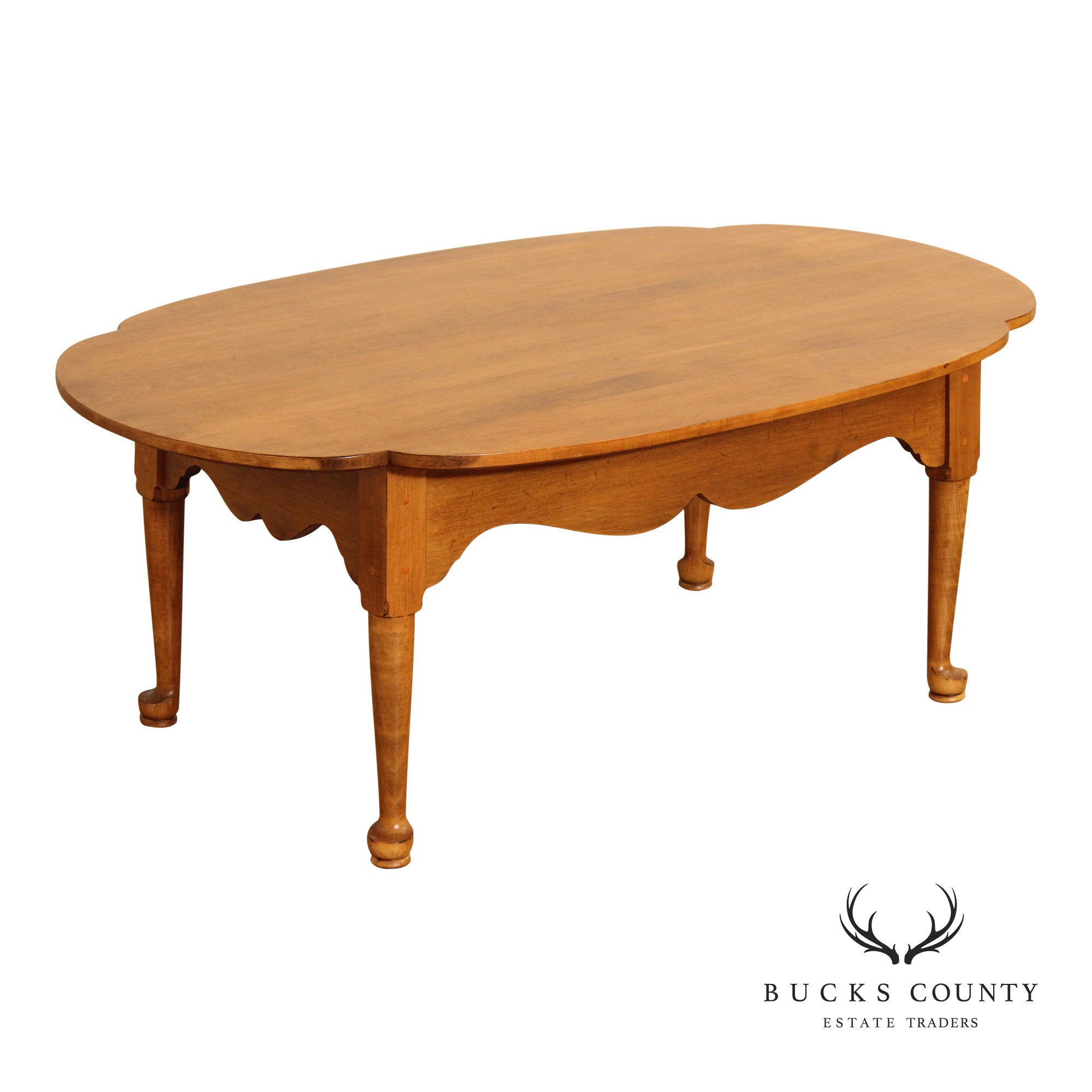 Ethan Allen Early American Style Maple Coffee Table