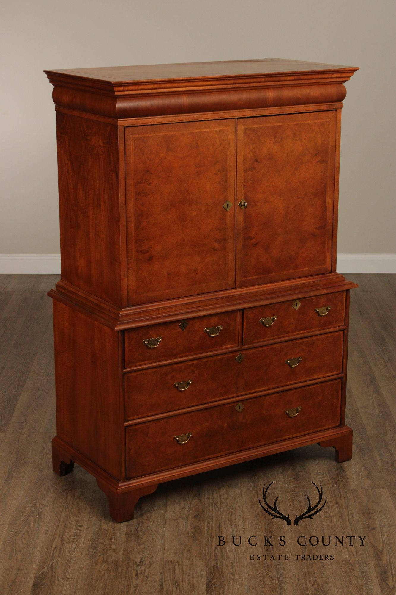 Century British National Trust Collection Burlwood Armoire