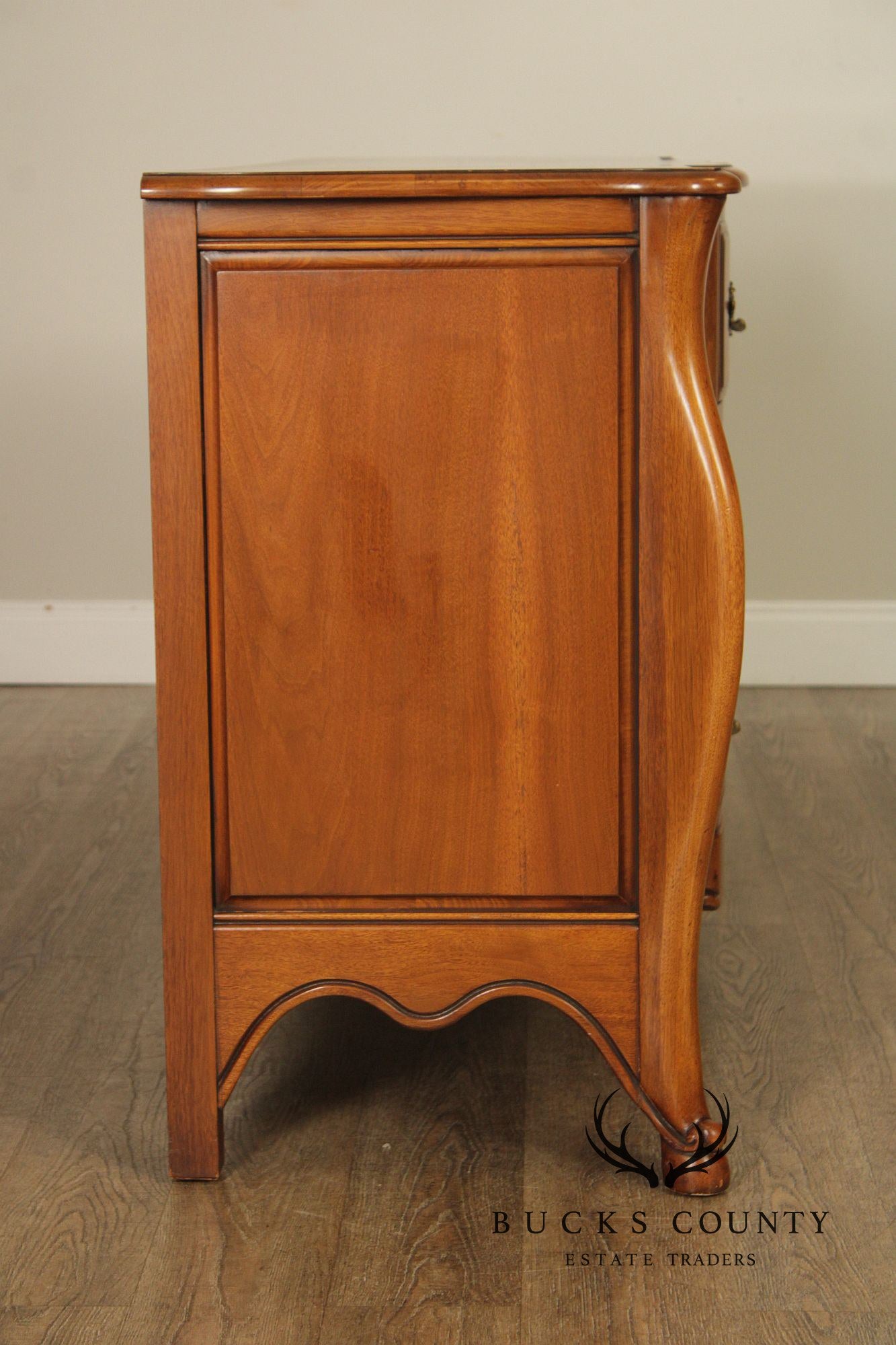Vintage French Provincial Walnut Sideboard Buffet