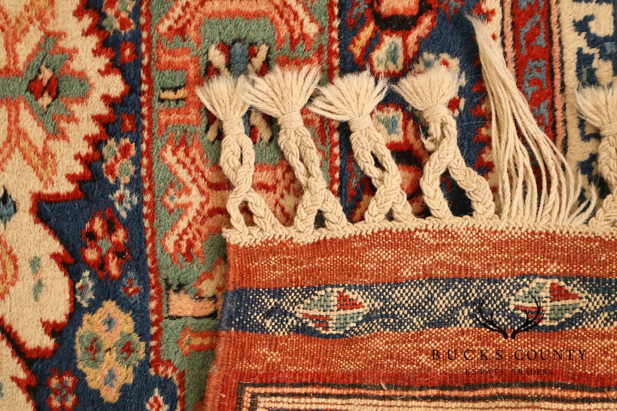 Vintage Hand Tied Wool Kazak Tribal Long Runner Rug