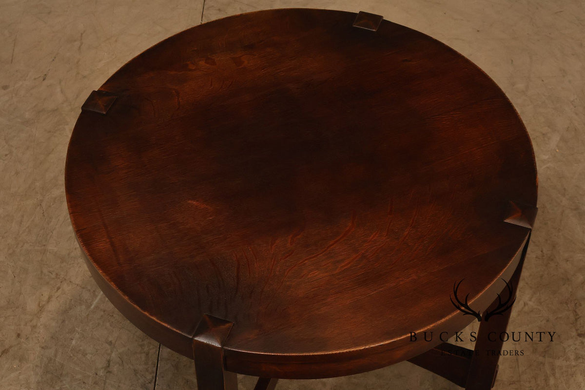 Antique Gustav Stickley Model #645 Mission Oak Round Center Table