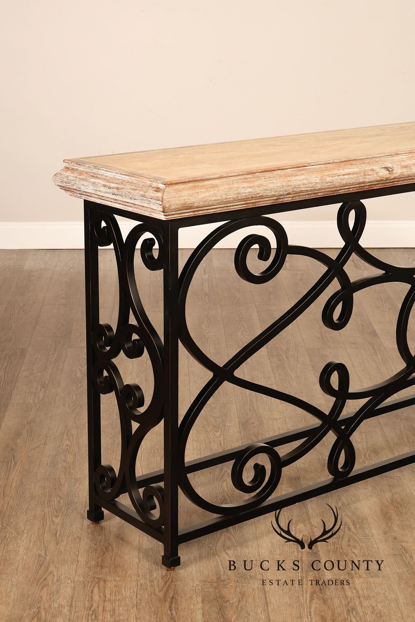 Jonathan Charles Artisan Collection Wrought Iron Console