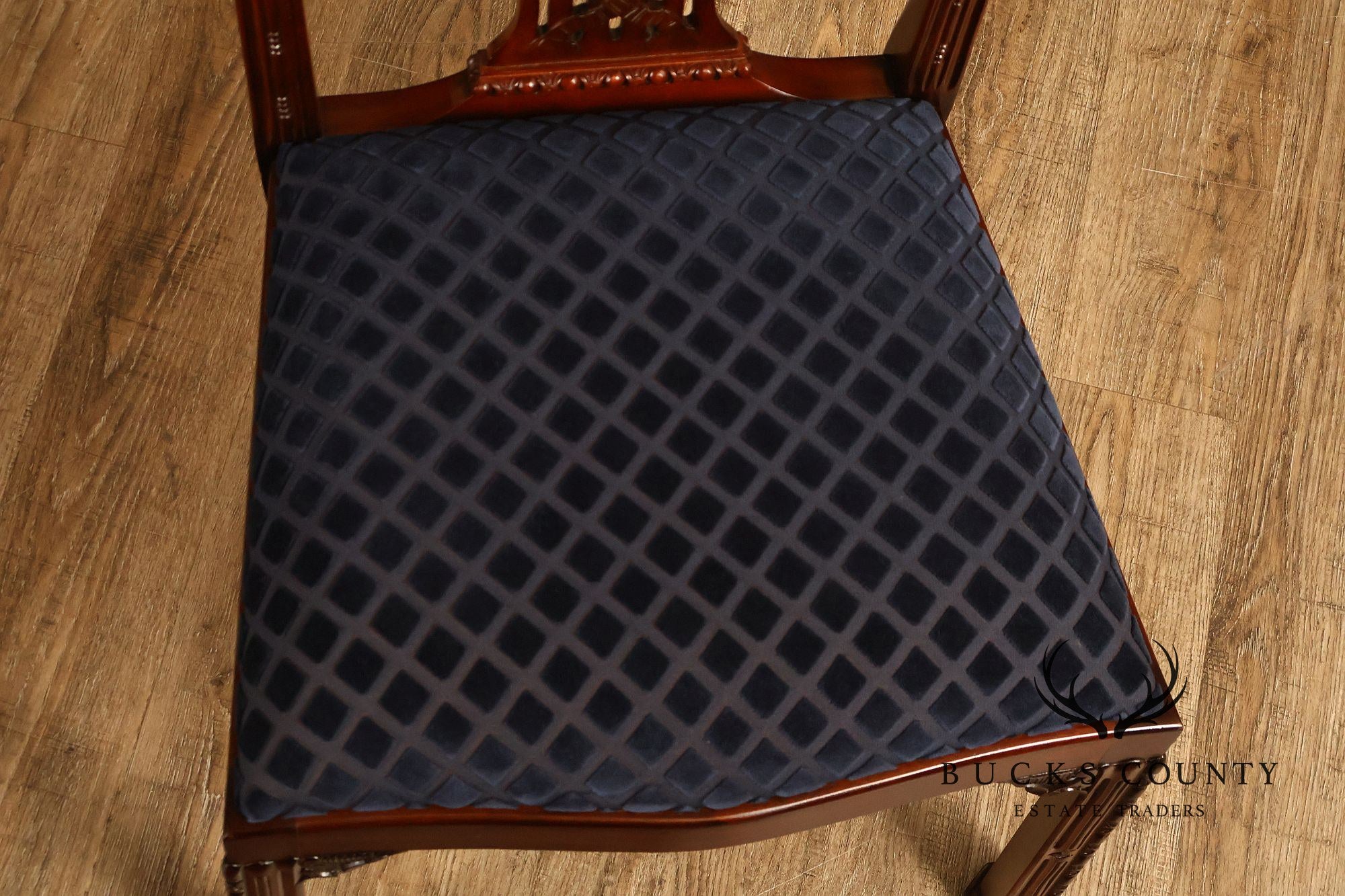 Maitland Smith Set Of 10 Chippendale Style Carved Mahogany Dining Chairs