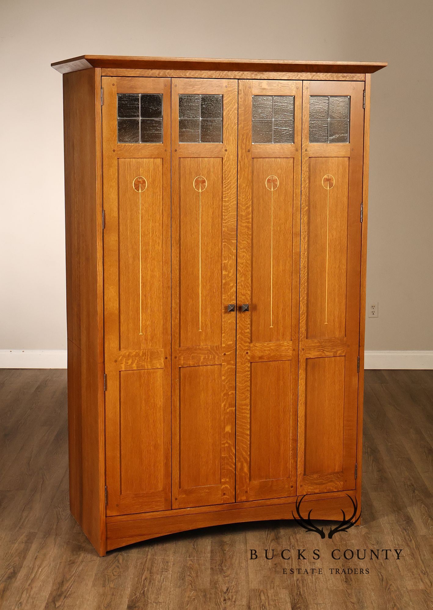 Stickley Harvey Ellis Oak Storage Or Entertainment Armoire