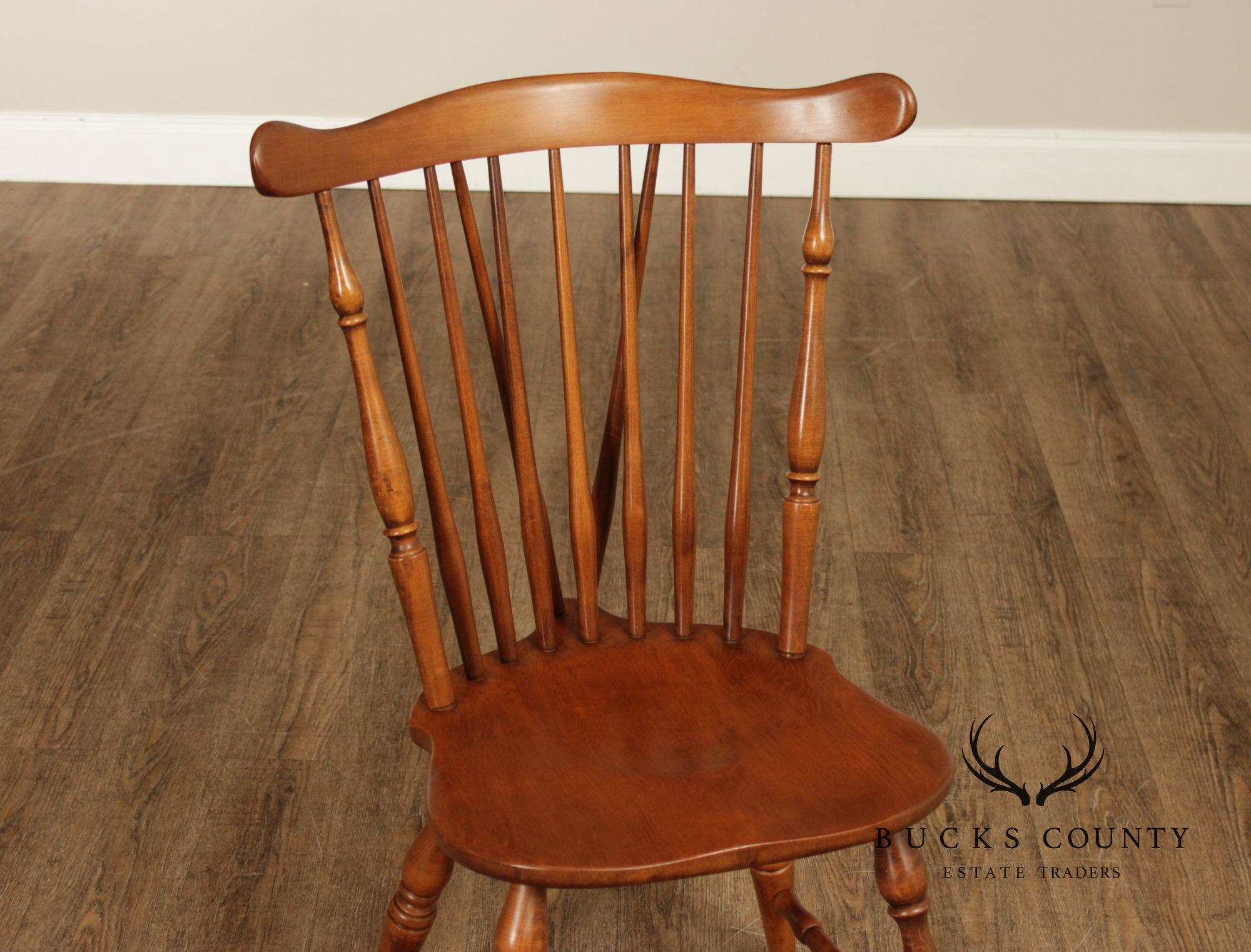 Heywood Wakefield Vintage Set of Six Maple Windsor Dining Chairs