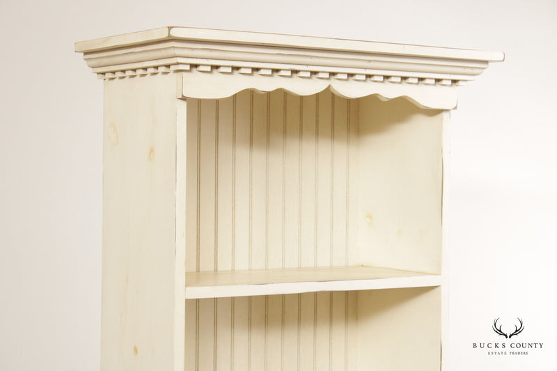PAIR OF VINTAGE PAINTED FARMHOUSE STYLE PINE BOOKCASES