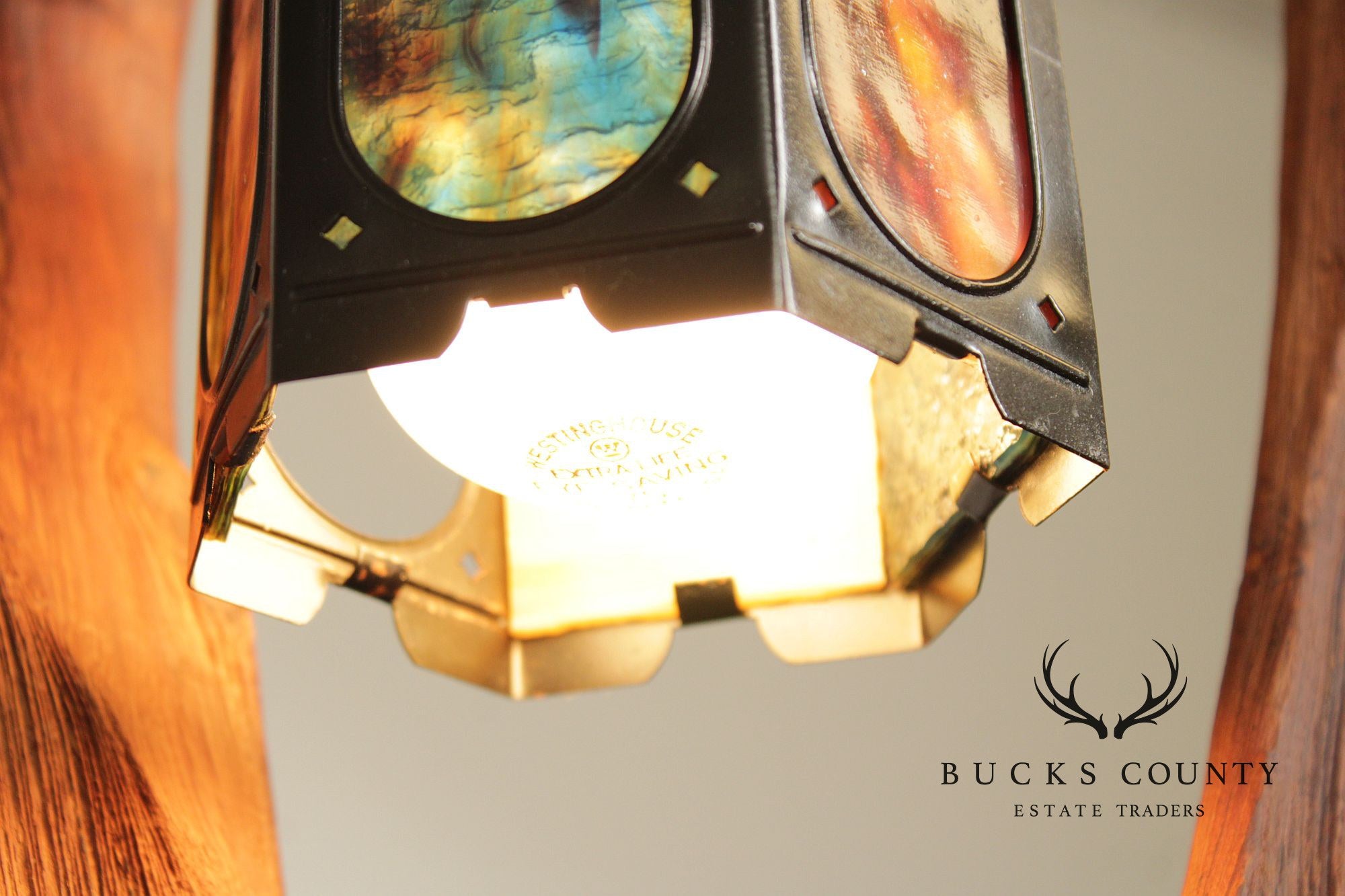 Mid Century Modern Tall Driftwood Table Lamp