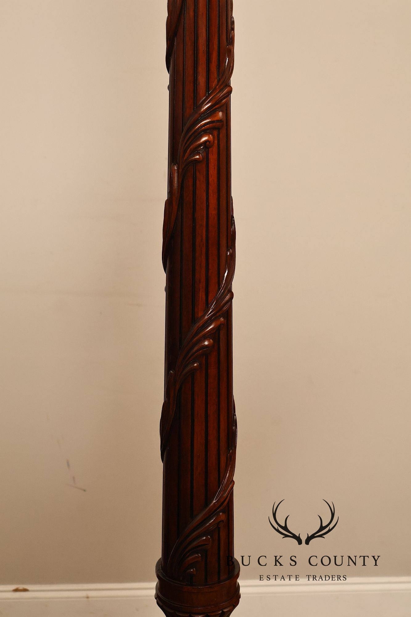 Henkel Harris Carved Mahogany King Poster Bed