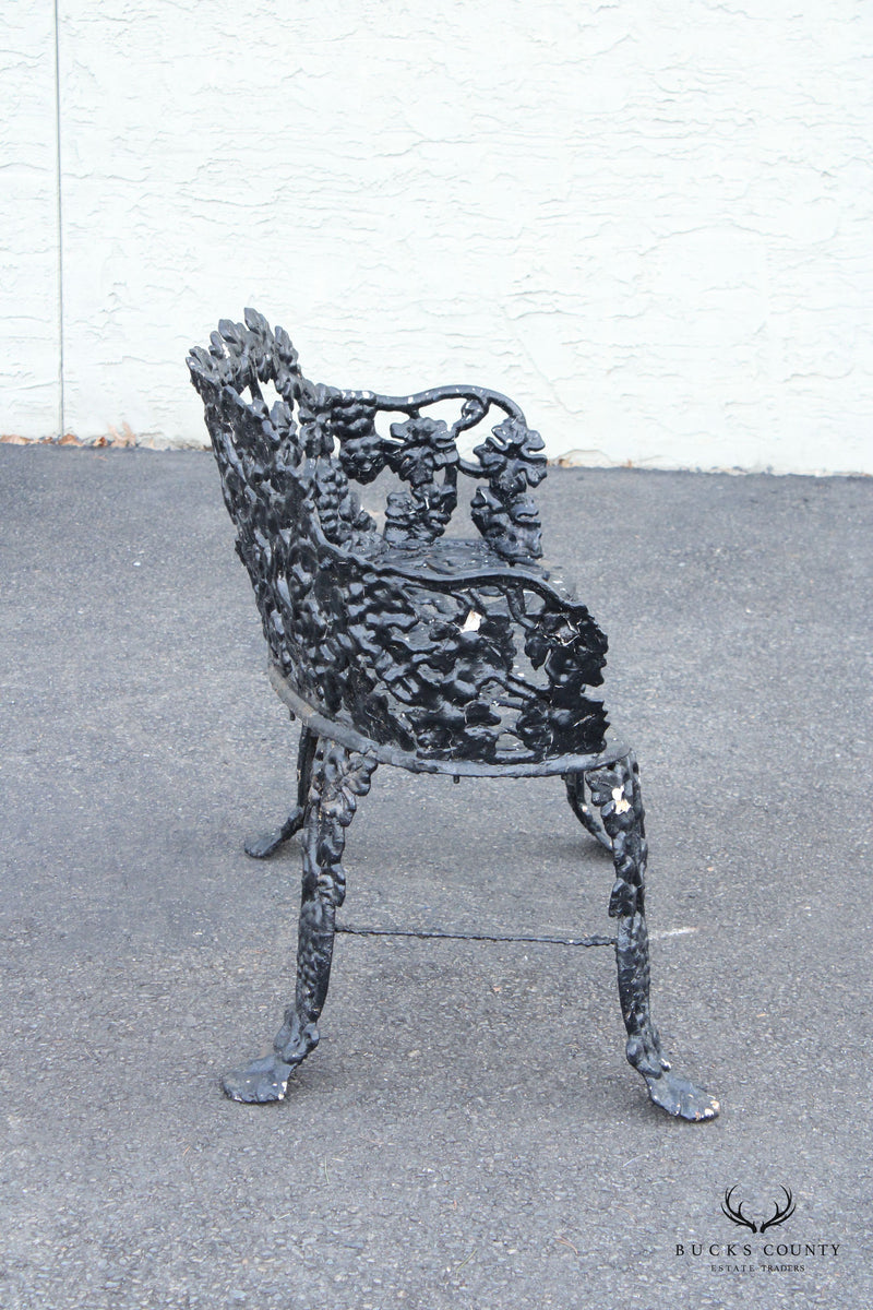 Victorian Style Cast Iron Outdoor Patio Bench