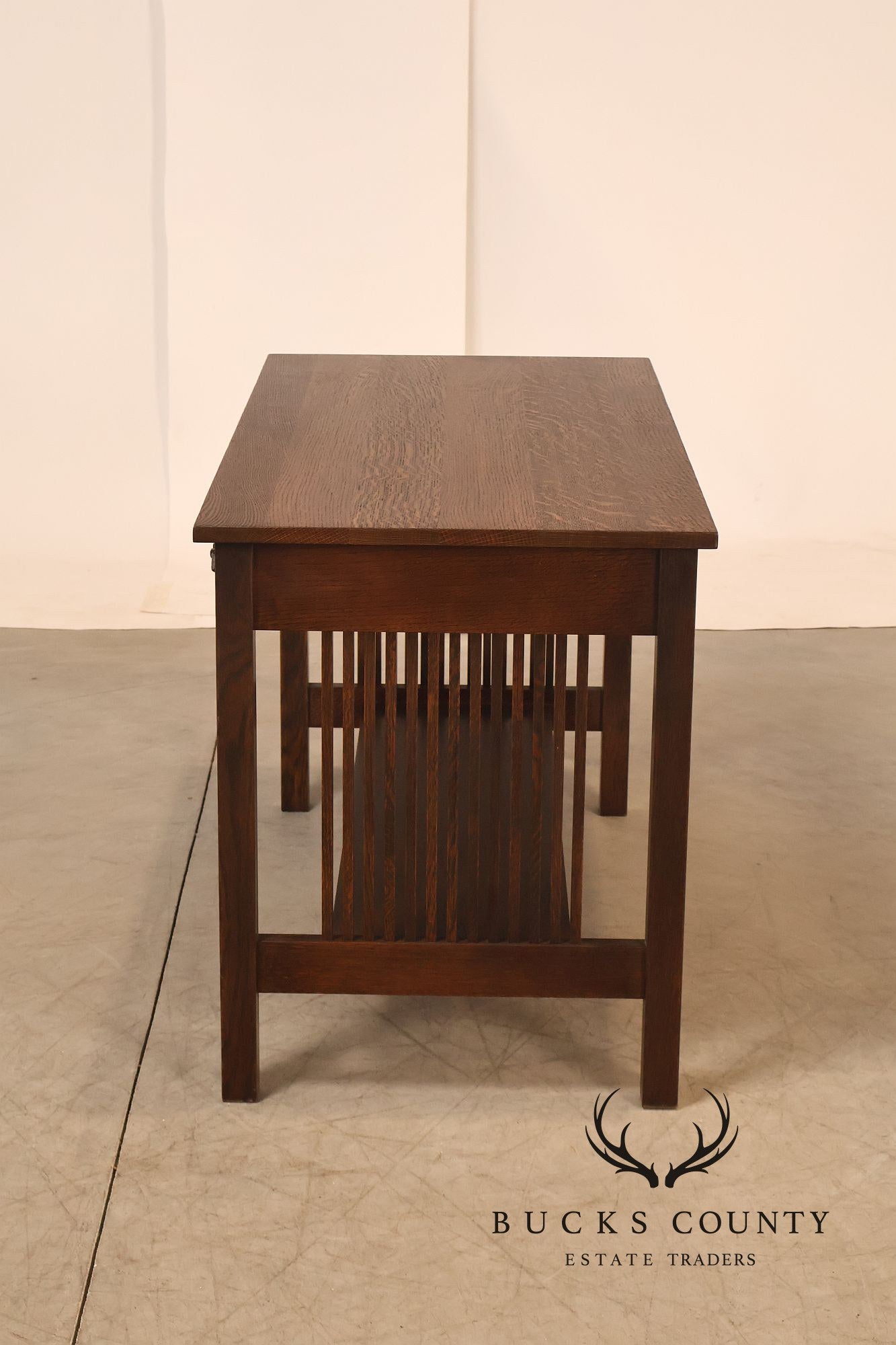 Stickley Mission Collection Oak Spindle Library Desk