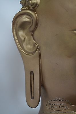 Vintage Pair of Mid Century Buddha Head Lamps by Plasto Co.