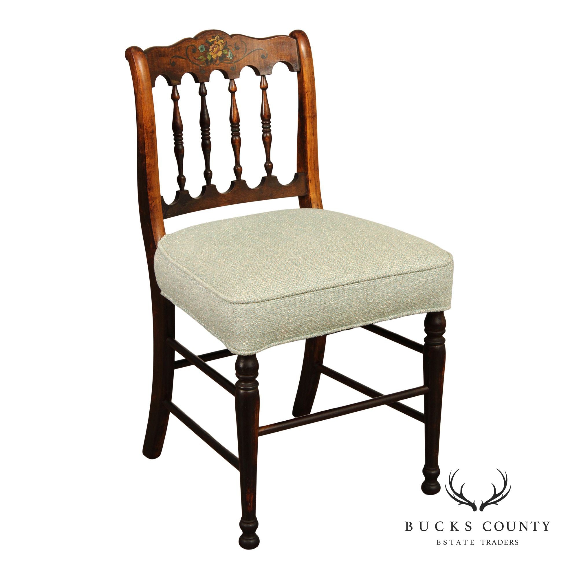 Antique Sheraton Hand Painted Side Chair