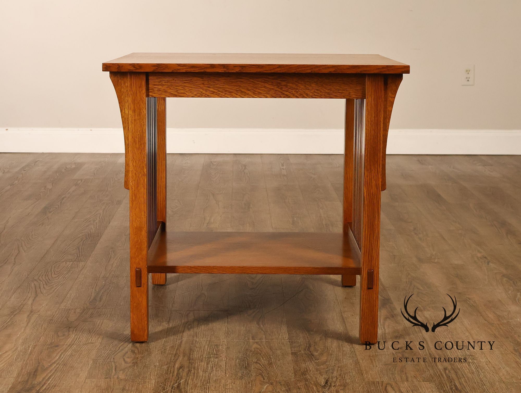 Stickley Mission Collection Oak Spindle Lamp Table