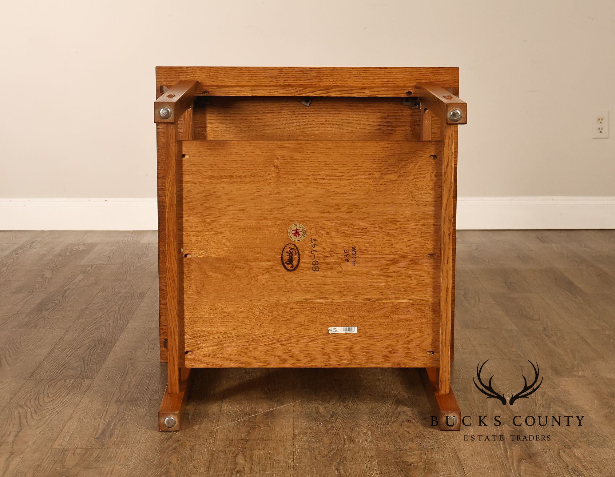 Stickley Mission Collection Oak Spindle Lamp Table