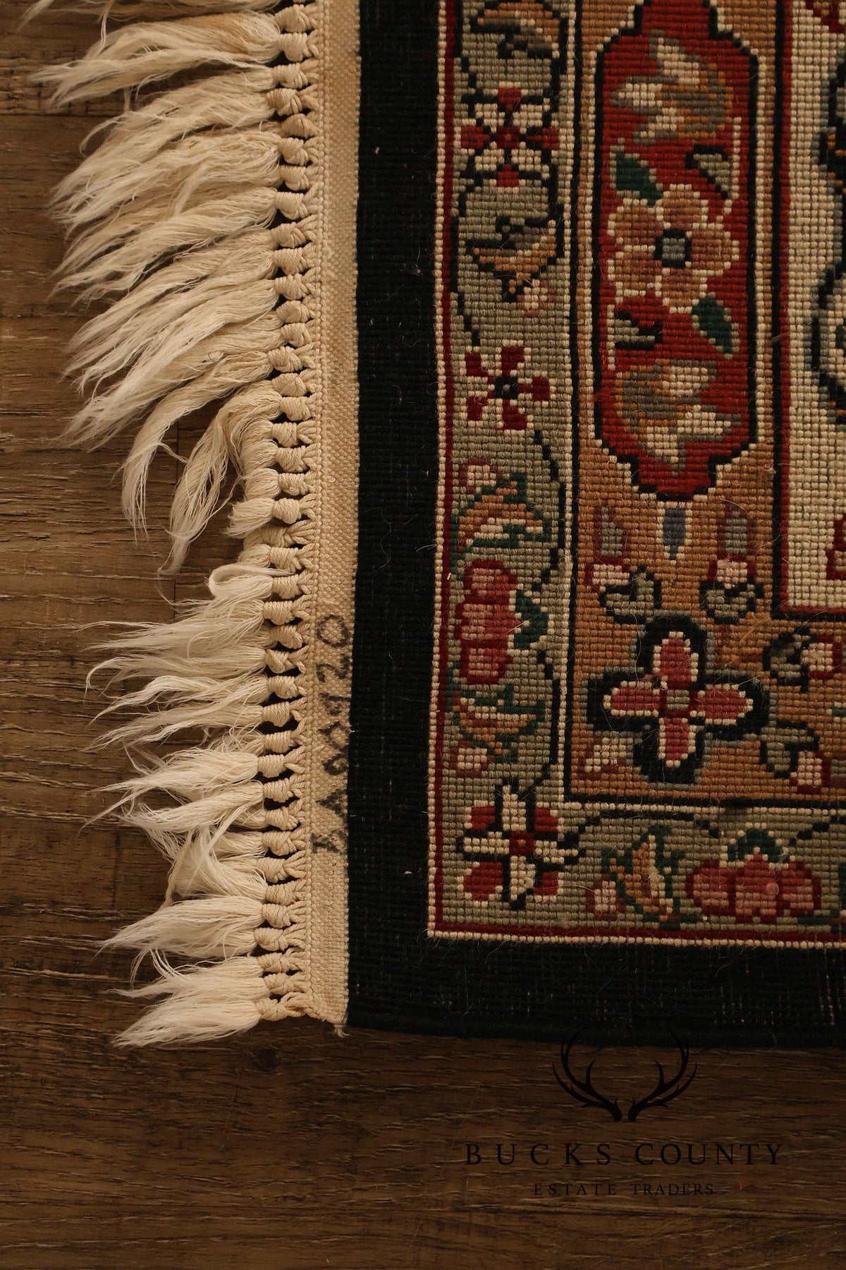Hand Knotted Persian Style Area Rug With Medallion And Floral Motif
