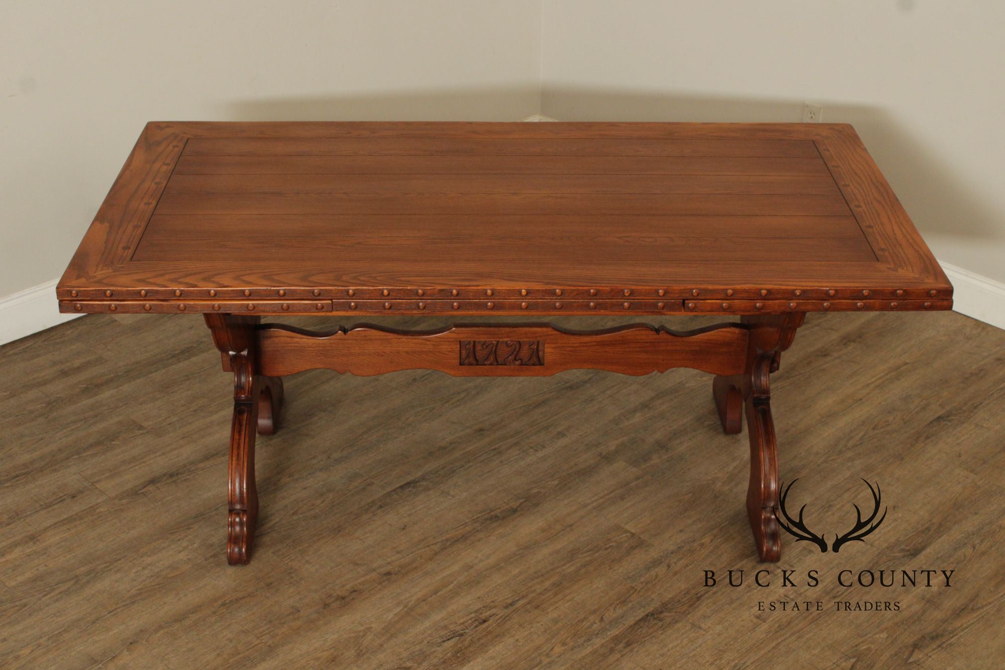 Romweber Oak Trestle Refectory Dining Table