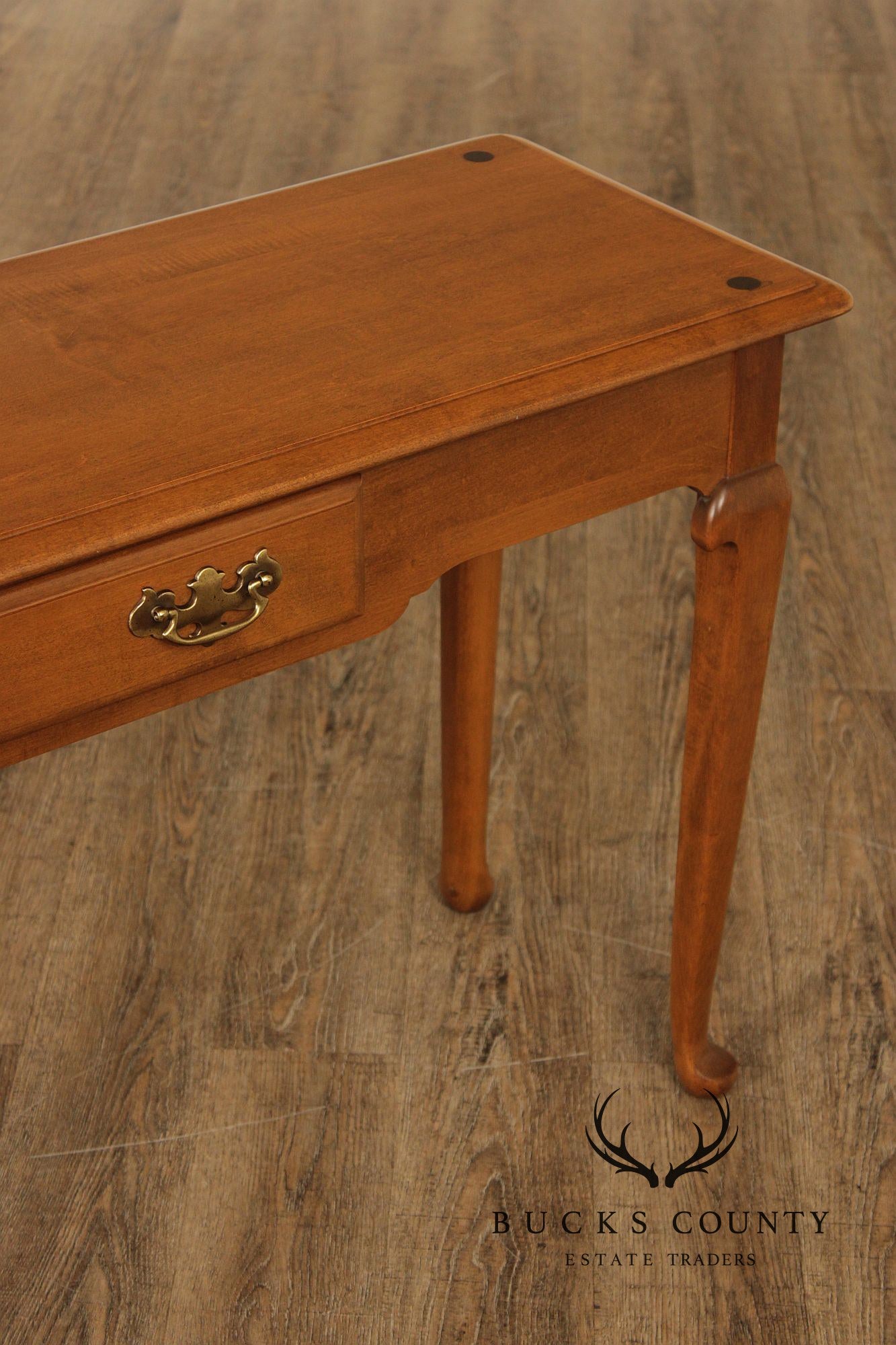 Ethan Allen Heirloom Nutmeg Solid Maple Console Table