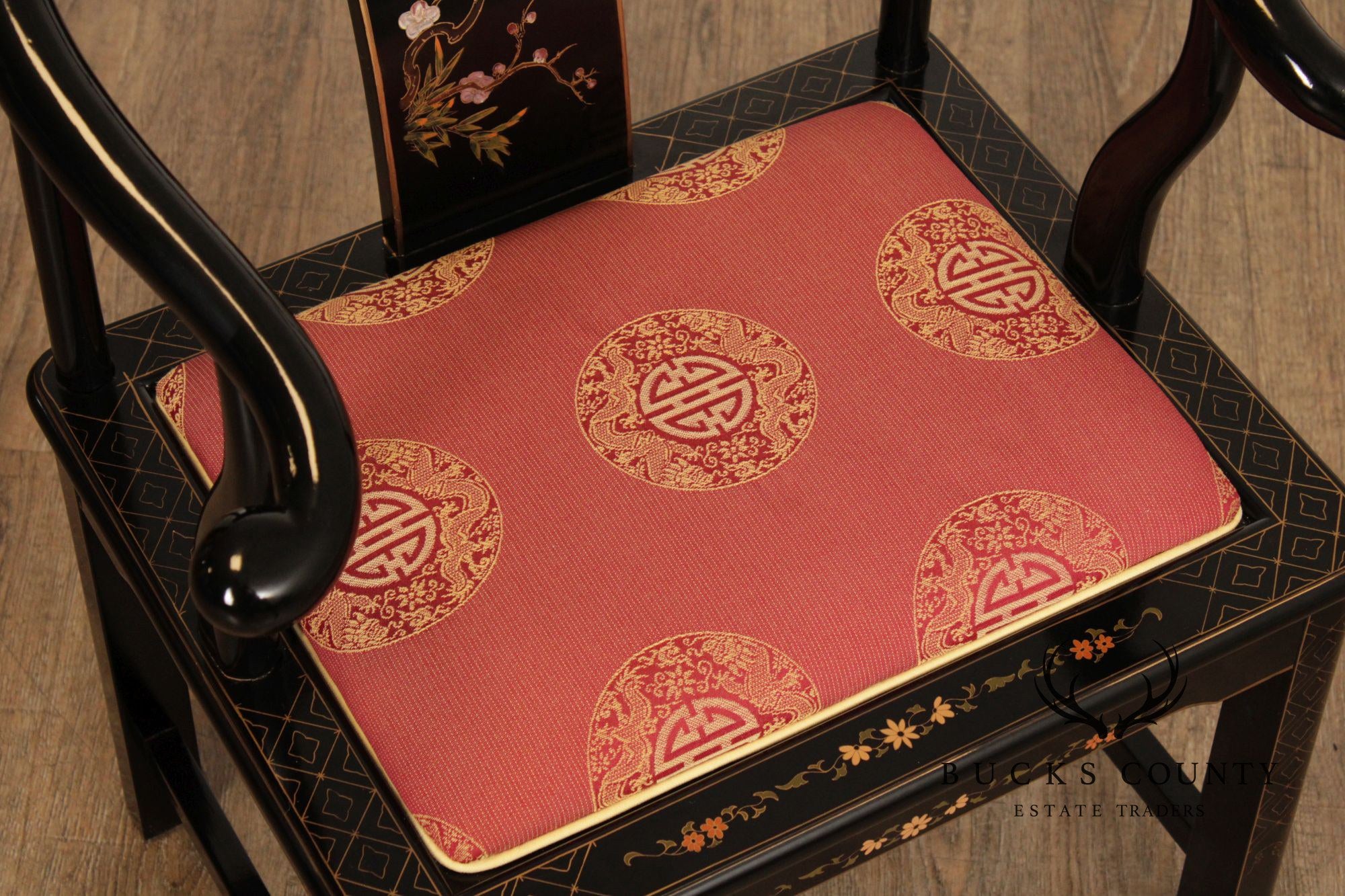 Pulaski Furniture Chinoiserie Horseshoe Armchair