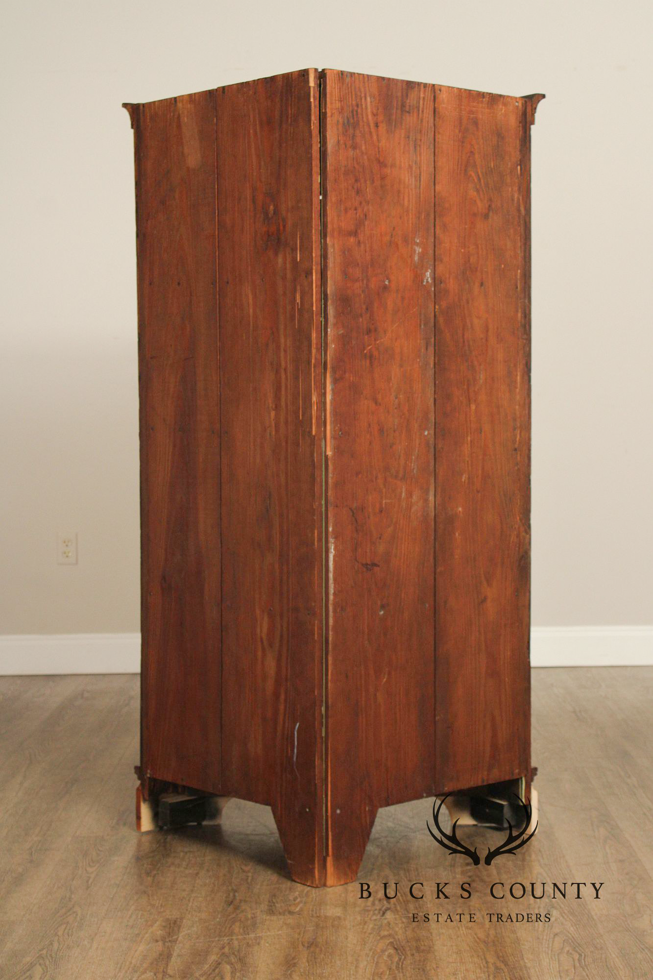Antique Pine Corner Pantry Cupboard