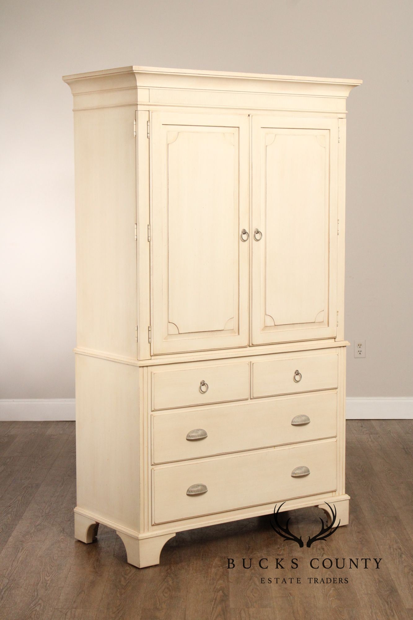 Ethan Allen Swedish Home Collection Painted Armoire Cabinet