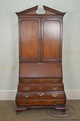 Drexel Wallace Nutting Collection Mahogany Bombe Kettle Base Secretary Desk