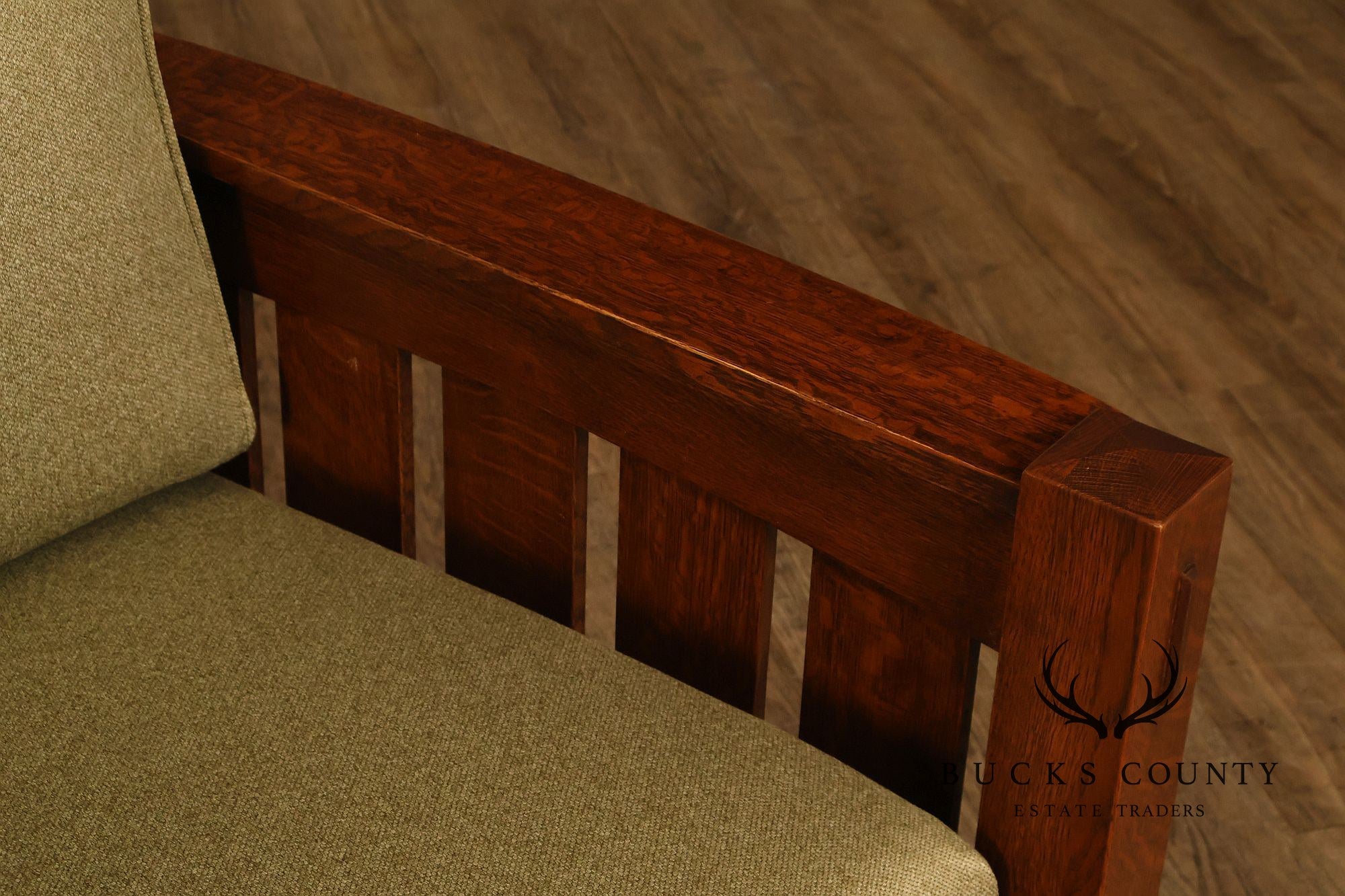 Custom Quality Mission Style Oak Settle Sofa