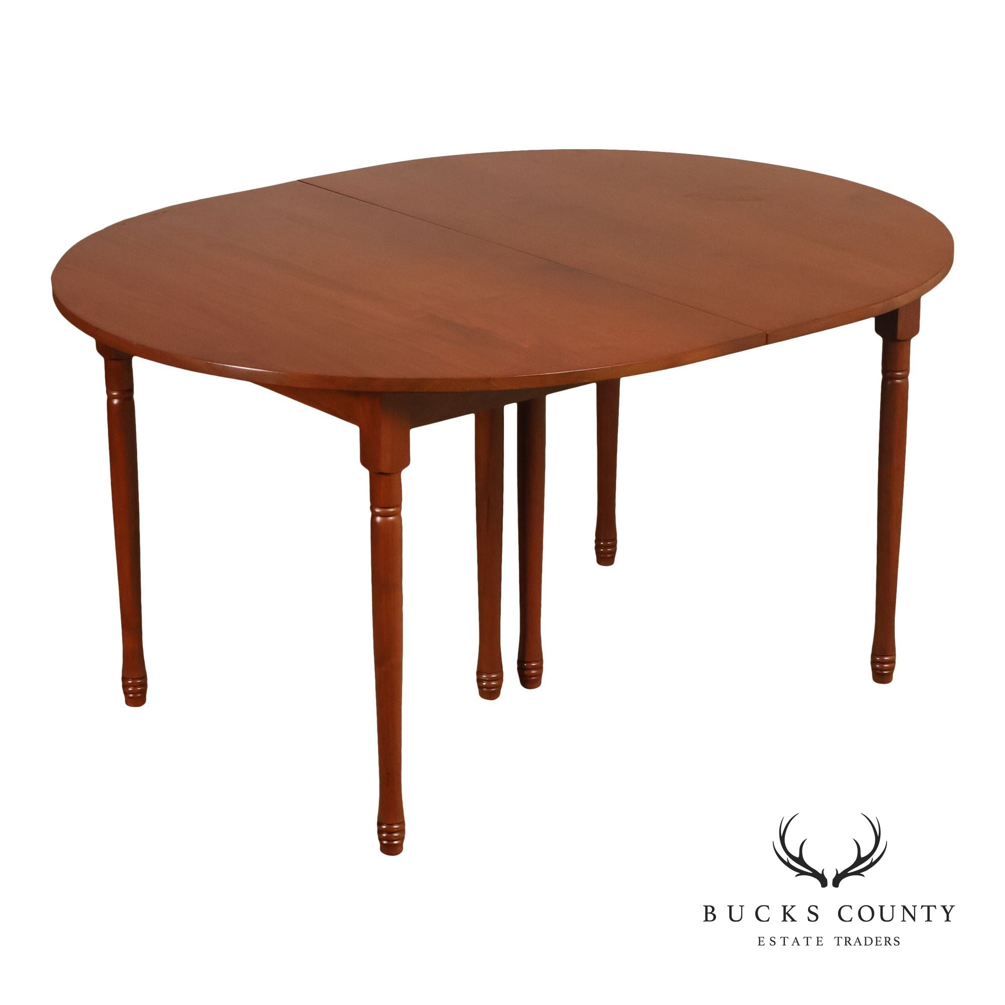 E. A. Clore Custom Walnut Extendable Dining Table With Four Leaves