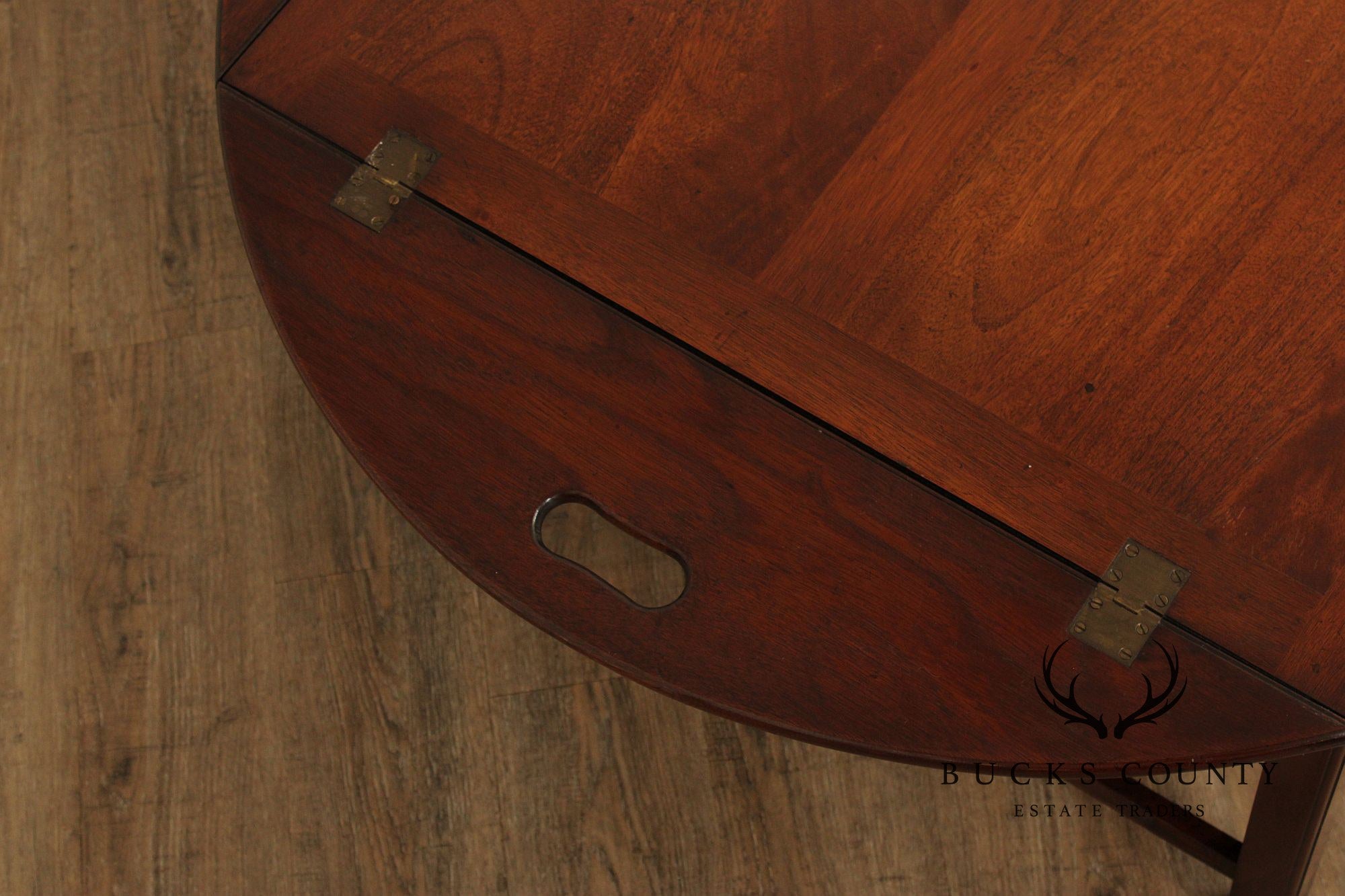 Vintage English Mahogany Butler's Tray Coffee Table