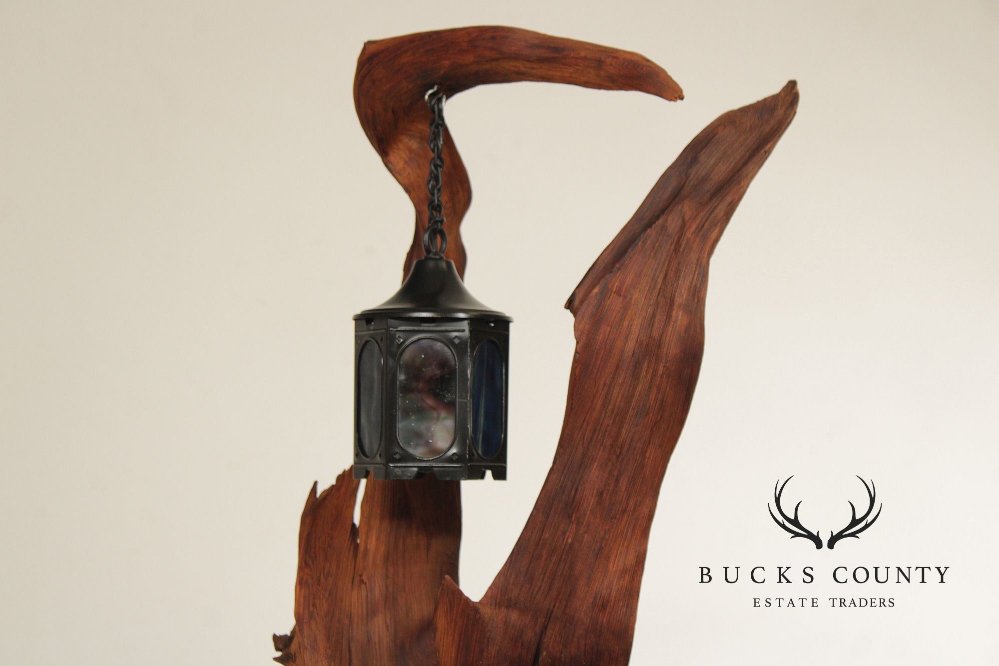 Mid Century Modern Tall Driftwood Table Lamp