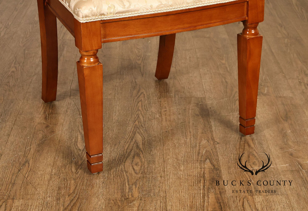 Empire Style Set Of Eight Upholstered Dining Chairs