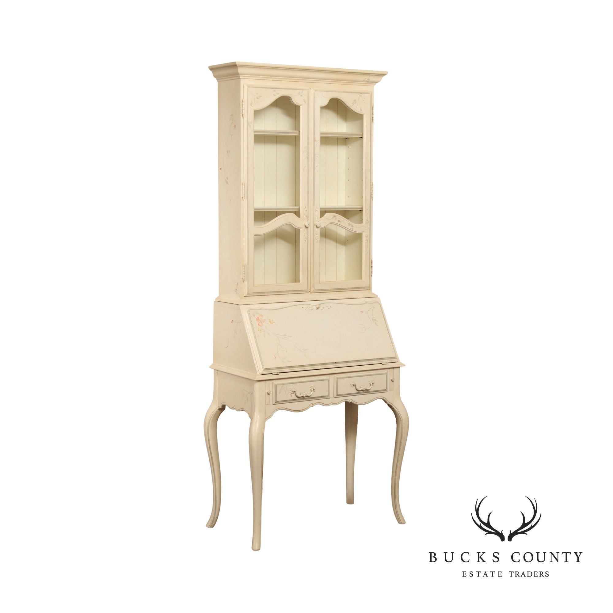 ETHAN ALLEN COUNTRY FRENCH PAINT DECORATED SECRETARY DESK