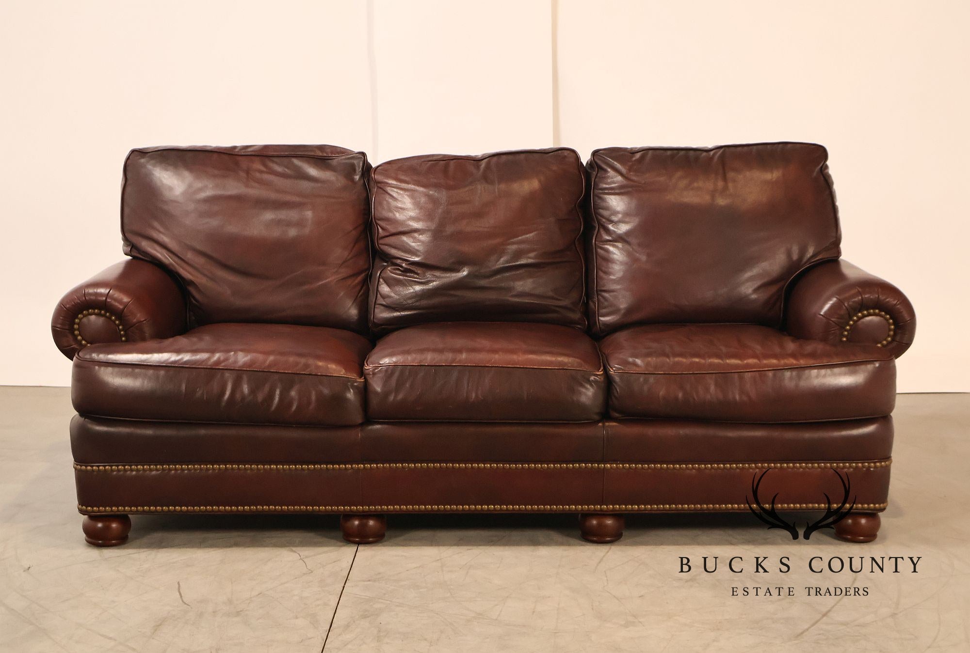 Hancock & Moore Traditional Leather Sofa