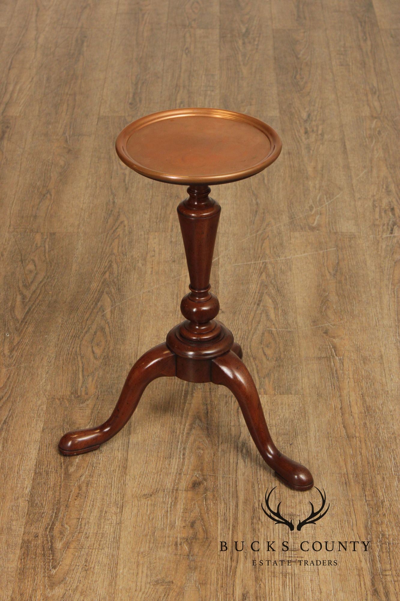 Kittinger Colonial Williamsburg Mahogany Copper Top Drinks Table
