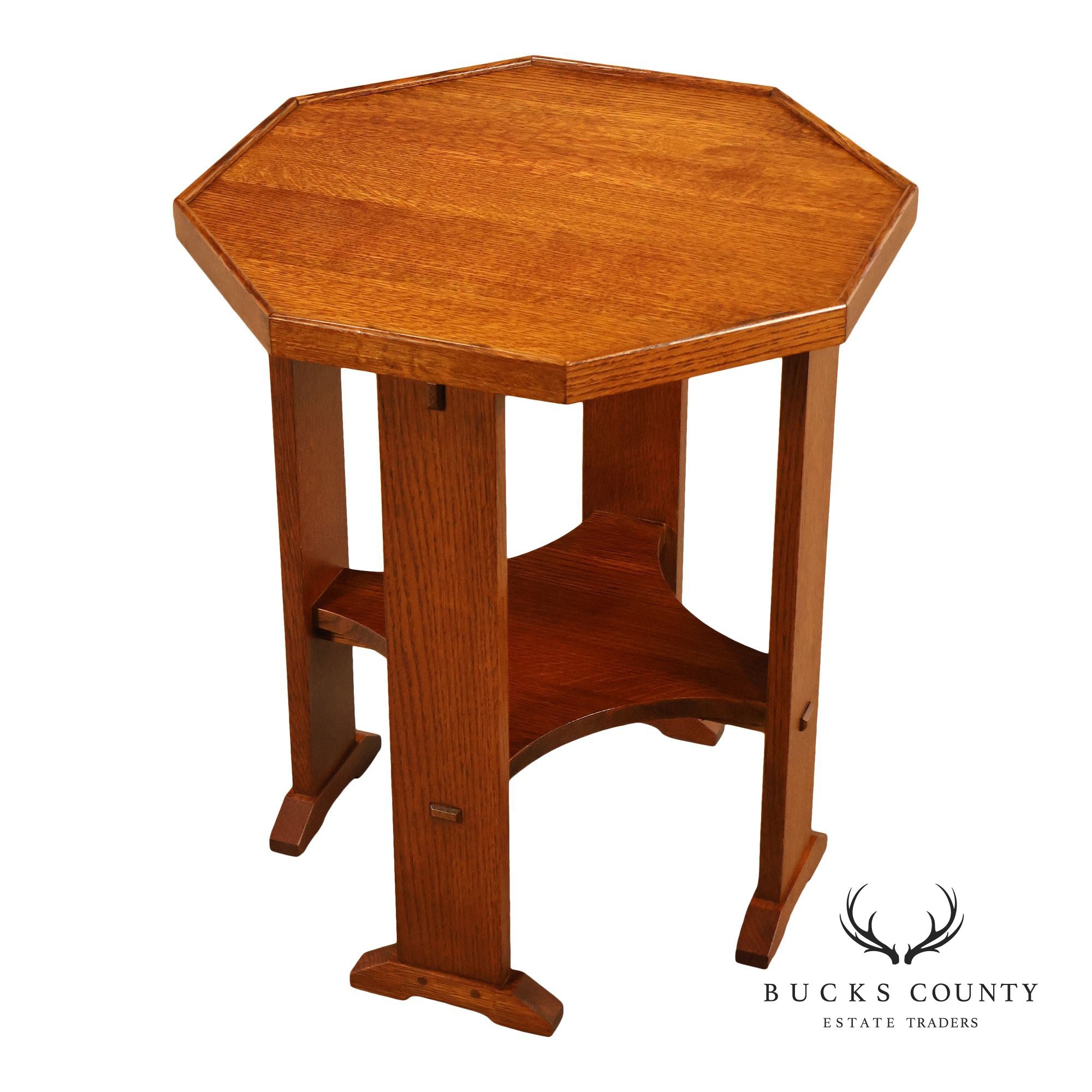 Stickley Mission Collection Oak Octagonal Table
