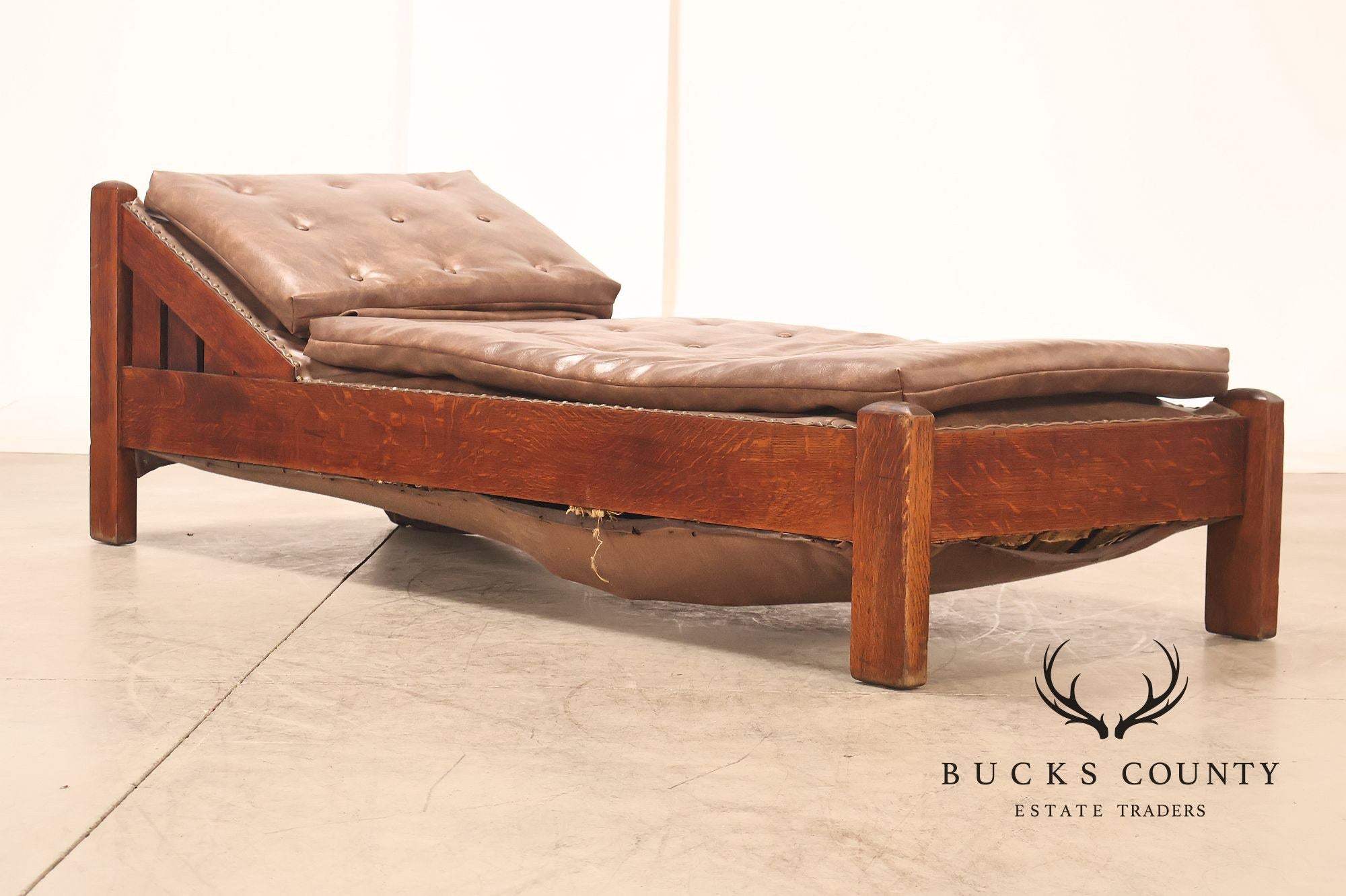 J.M. Young No. 295 Mission Style Oak Daybed