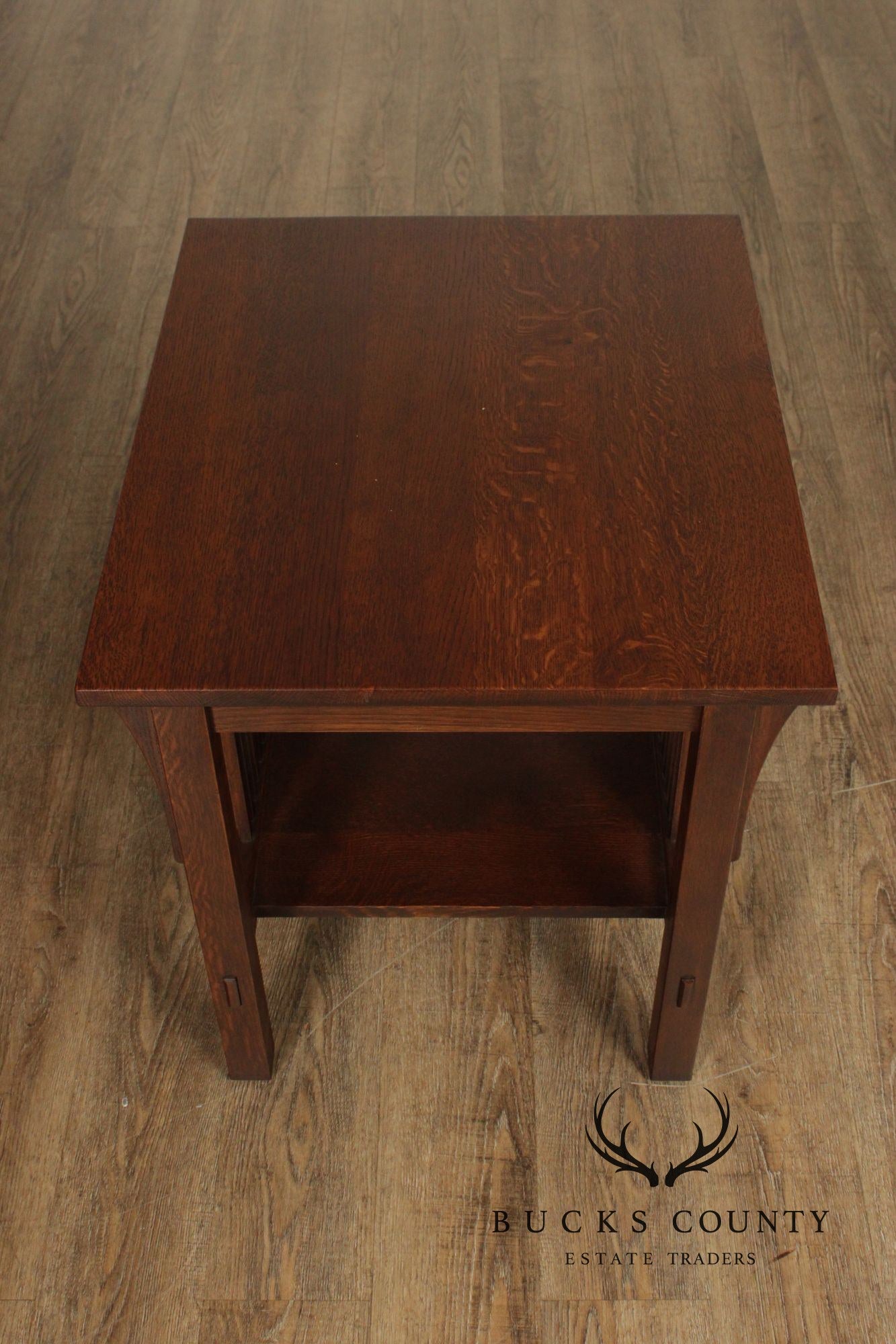 Stickley Mission Collection Oak Spindle Lamp Table