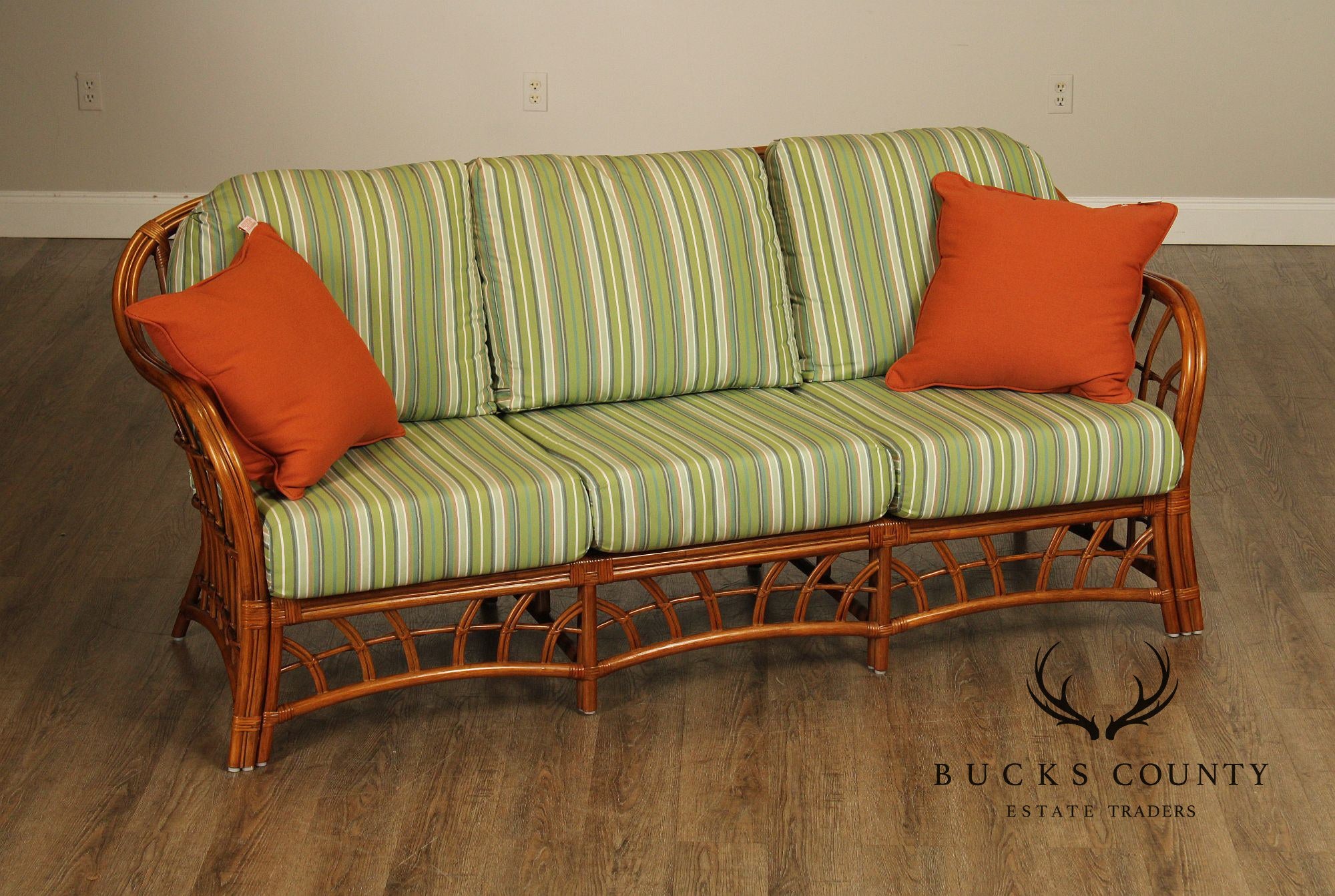 South Sea 'New Kauai' Rattan Sofa With Sunbrella Cushions