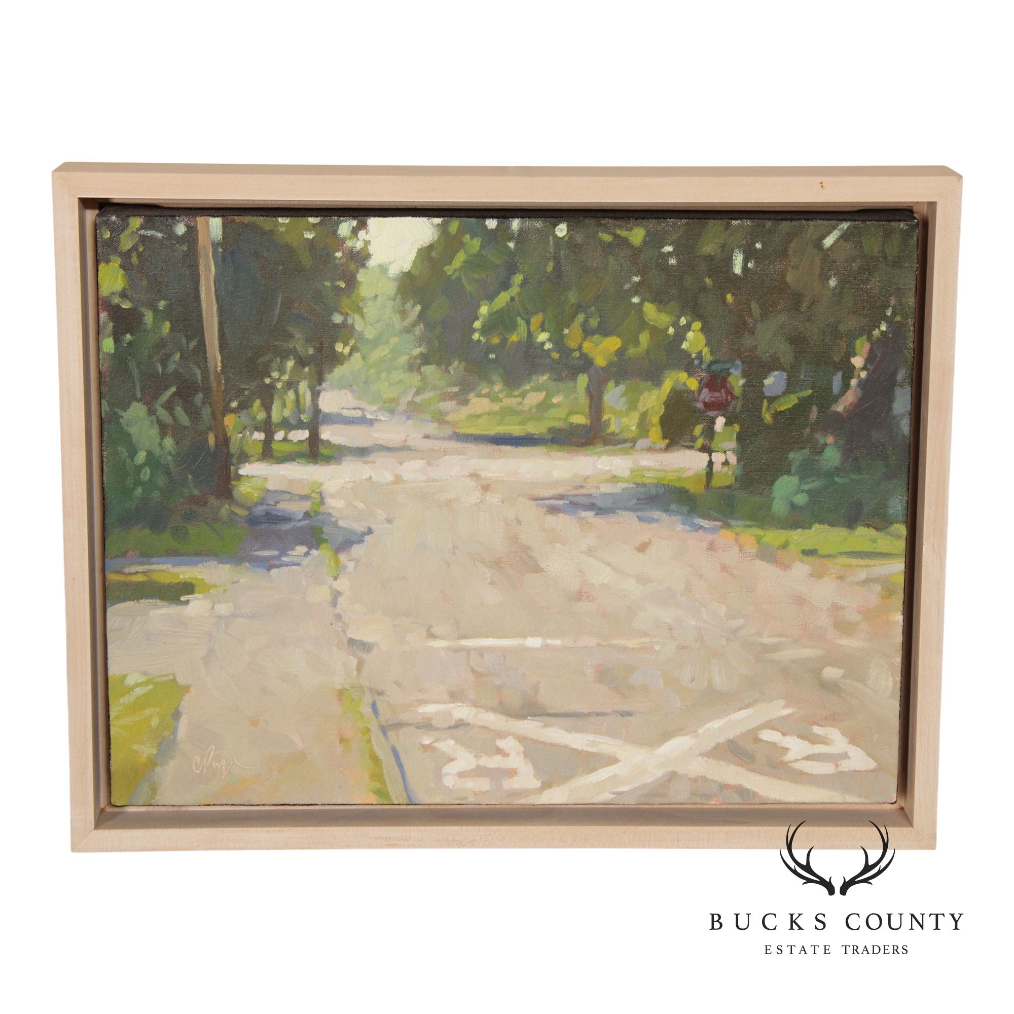 Colin Page Contemporary Landscape Oil Painting, 'Crossing'