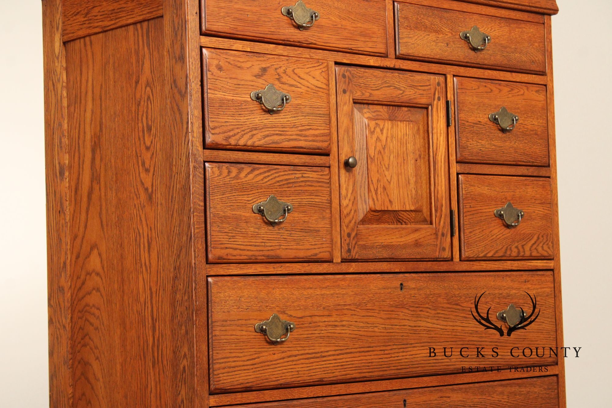 Lineage Chippendale Style Oak Door Chest