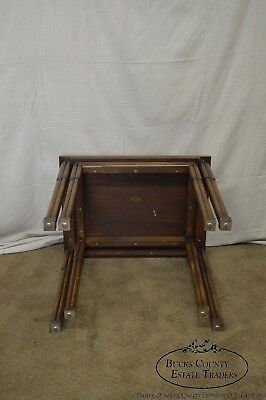 Old Colony Regency Style Yew Wood Nesting Tables