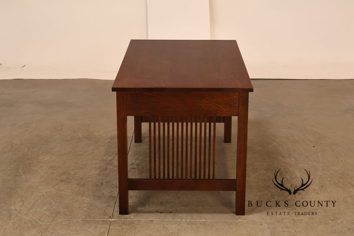 Stickley Mission Collection Oak Spindle Writing Desk