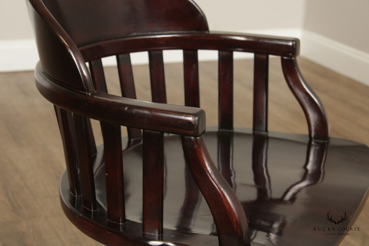Adjustable Rolling Banker's Office Chair