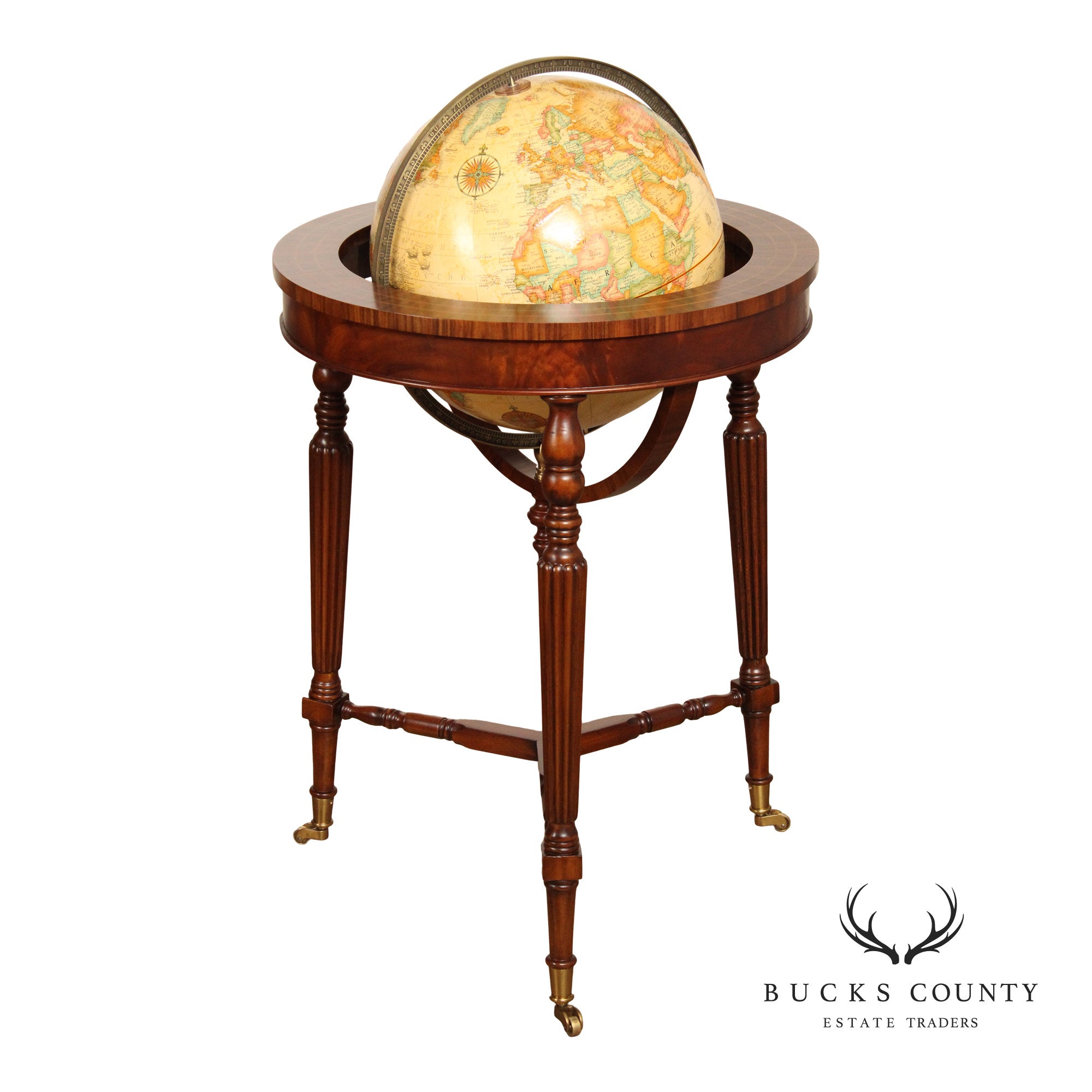 Maitland Smith Regency Style Globe on Stand