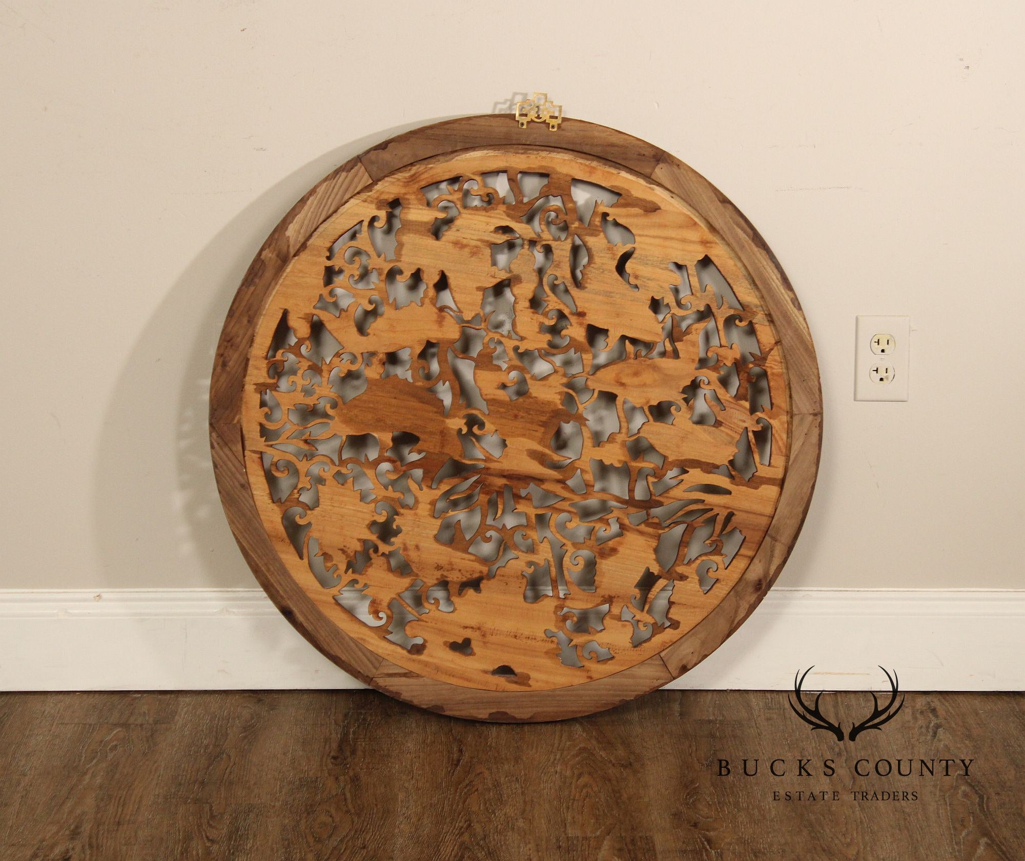 Asian Carved Wood Koi Fish Wall Decor