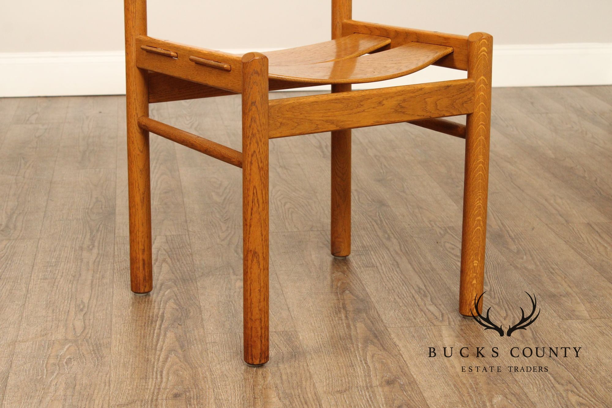 Grete Jalk Danish Modern Set of Four Oak Dining Chairs