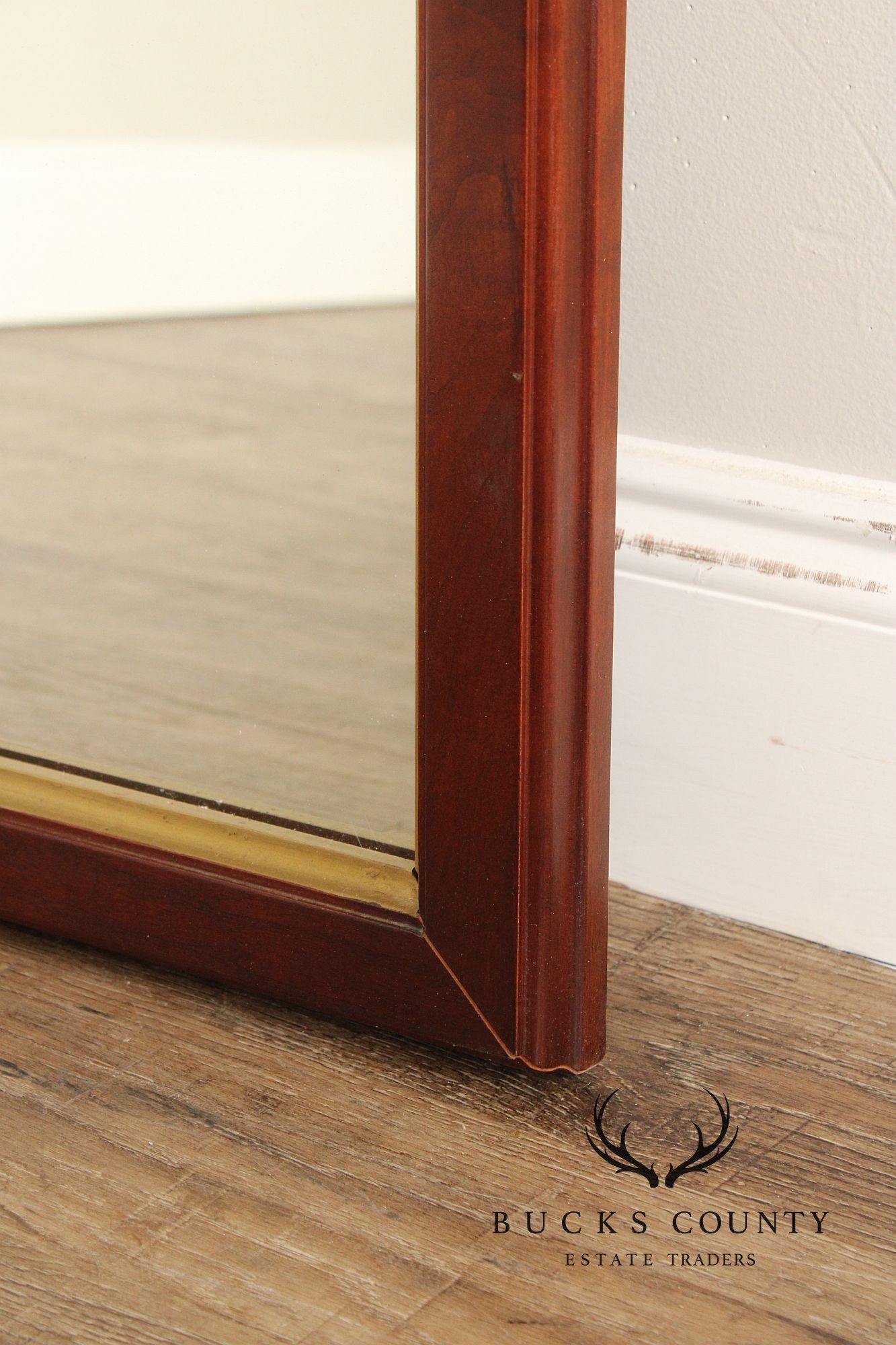 Statton Traditional Cherry and Partial Gilt Wall Mirror